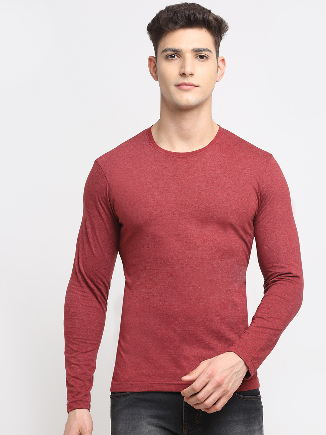 

Friskers Men Maroon T-shirt