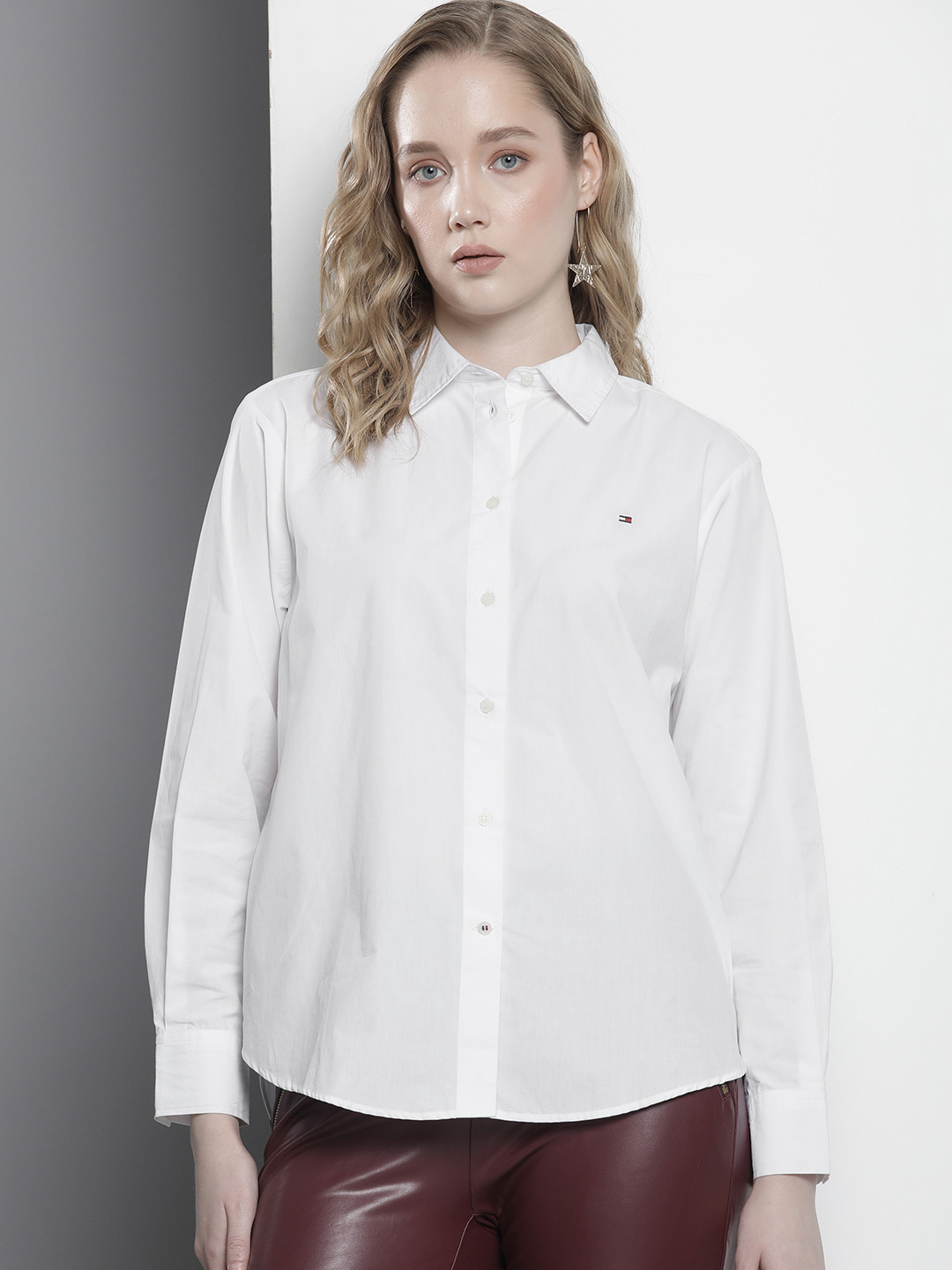 

Tommy Hilfiger Solid Relaxed Fit Pure Cotton Casual Shirt, White