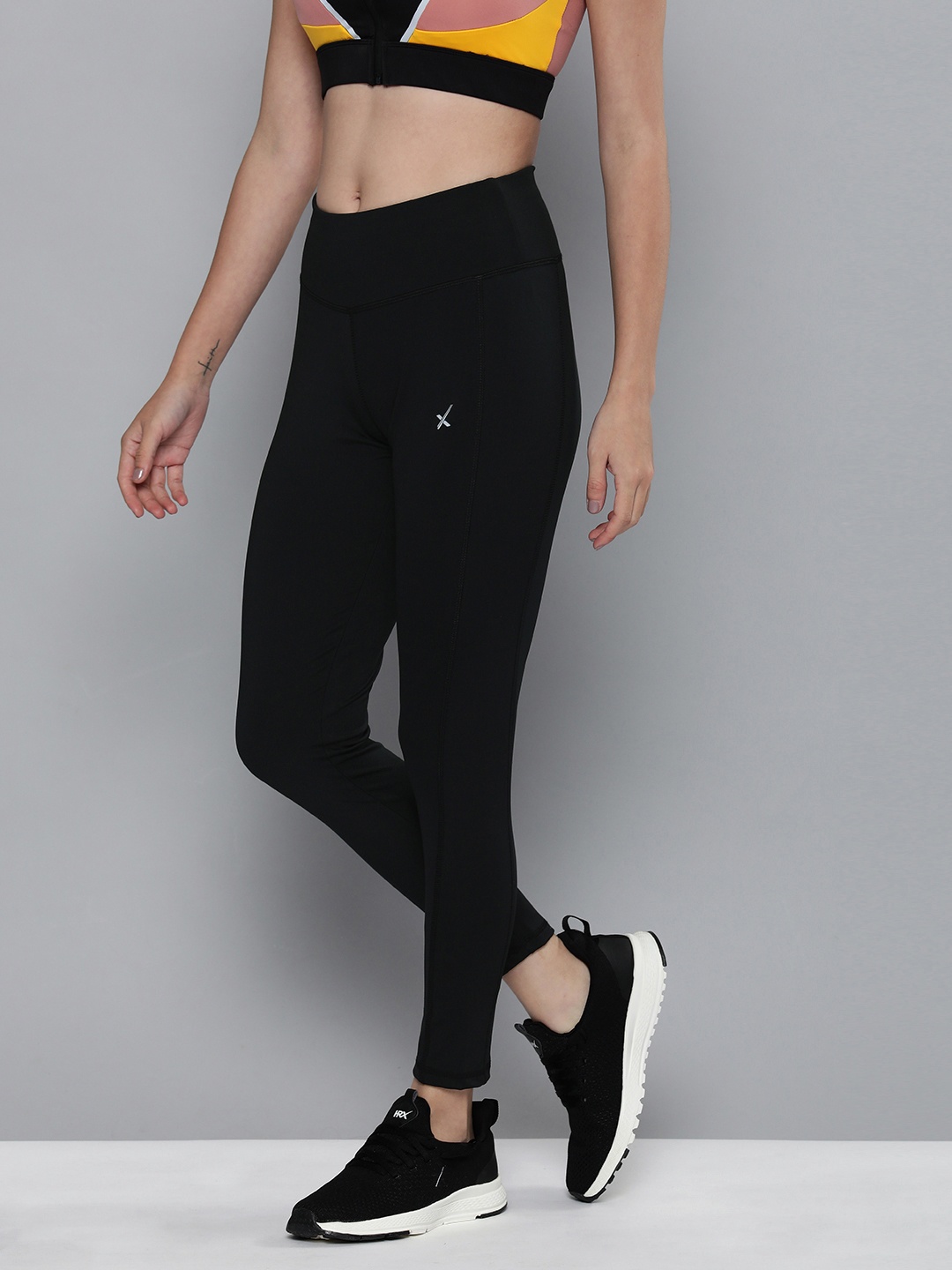 

HRX by Hrithik Roshan Women Black Solid Rapid-Dry Training Tights