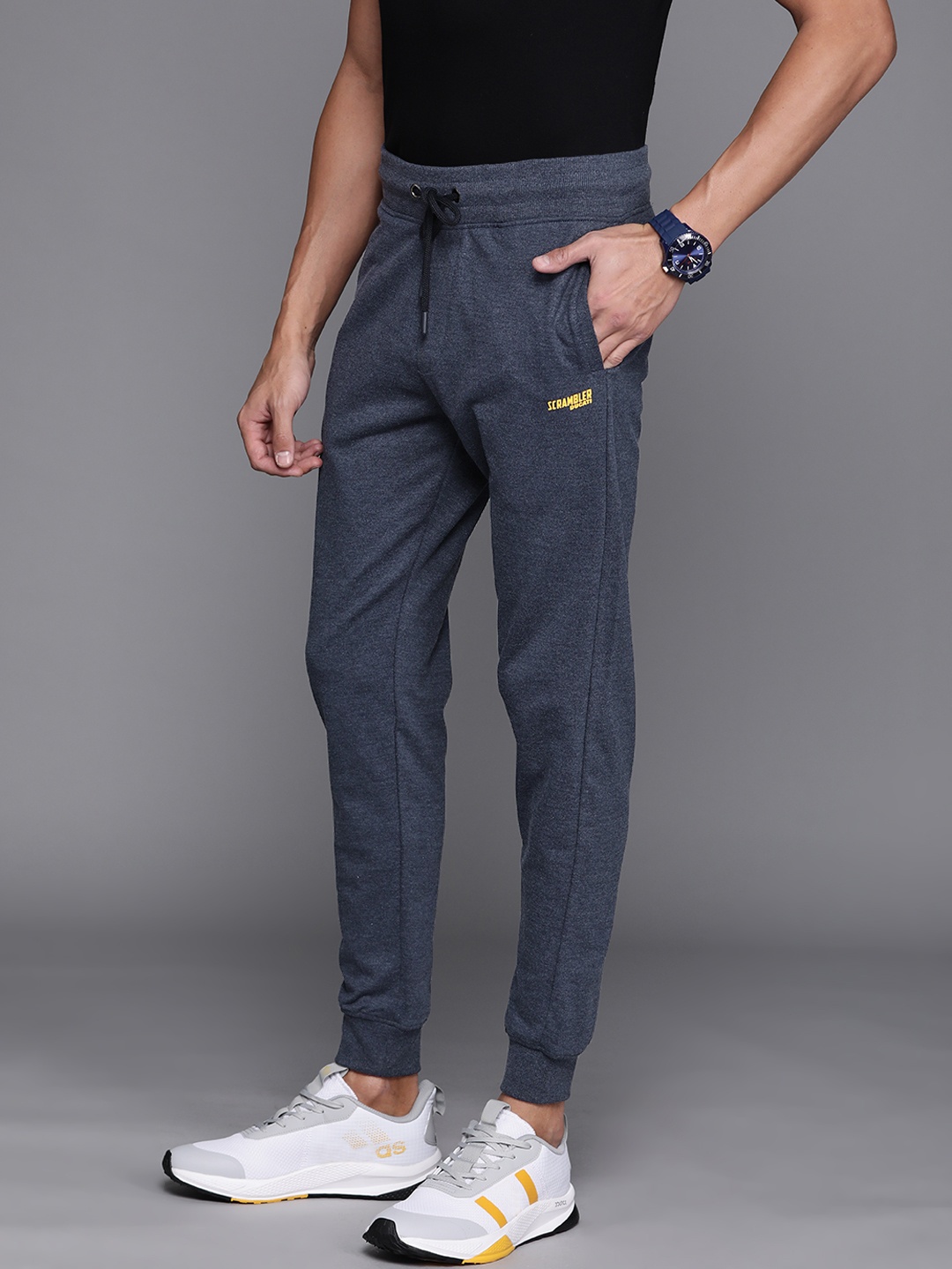 

Ducati Men Navy Blue Solid Joggers