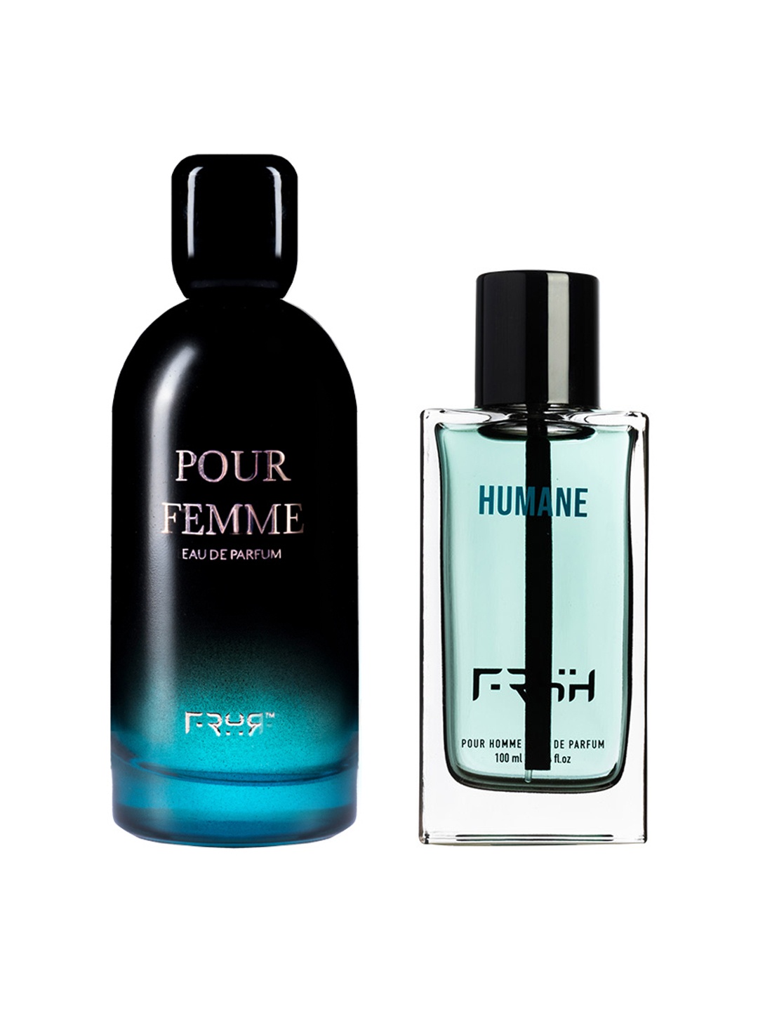 

FRSH Set of Men Humane Pour Homme 100 ml & Women Pour Femme Eau de Parfum 110 ml, Blue