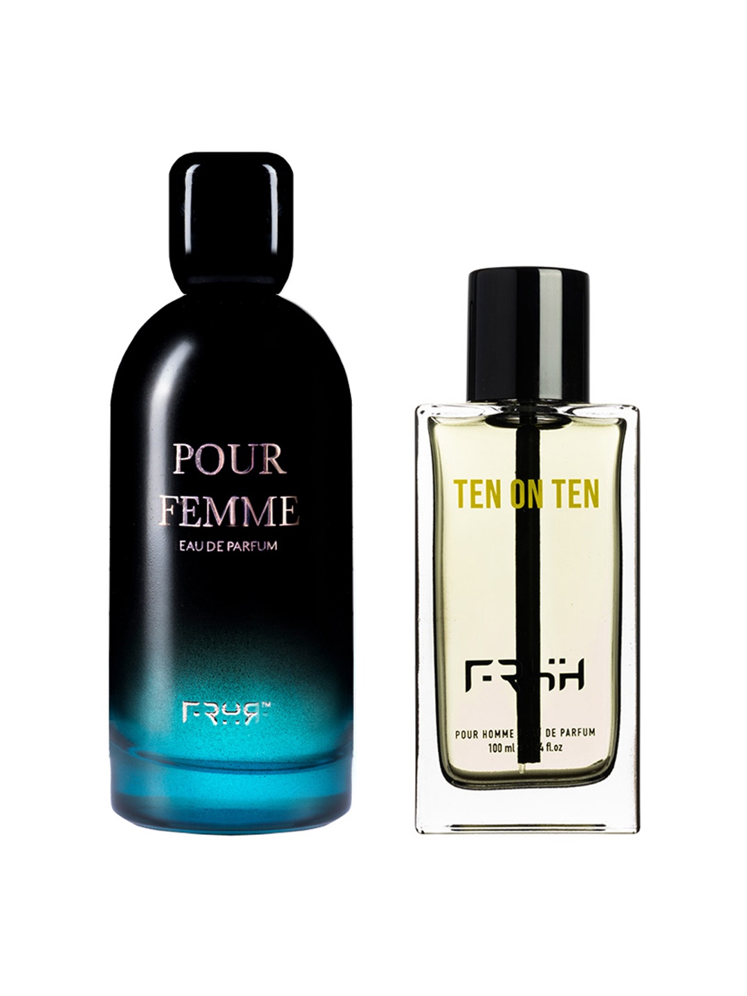 

FRSH Set of Men Ten on Ten Pour Homme 100 ml & Women Pour Femme Eau de Parfum 110 ml, Blue