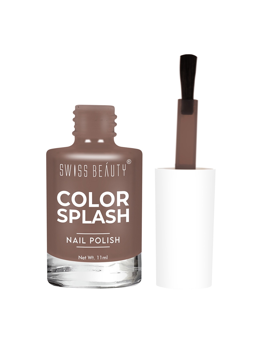 

SWISS BEAUTY Color Splash Nail Polish - Shade 50, Brown