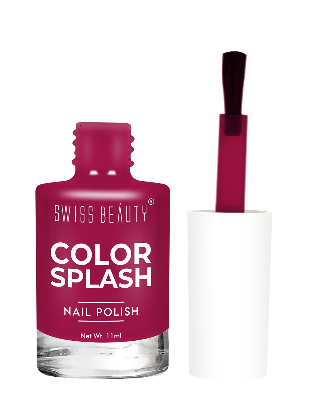 

SWISS BEAUTY Long-Lasting Quick Dry Color Splash Nail Polish - 27, Magenta