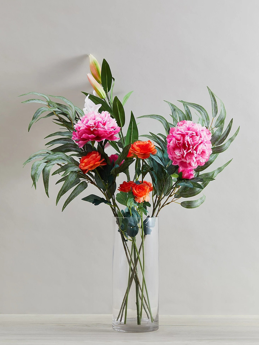 

Marks & Spencer Green & Pink Artificial Flowers and Plants With Pot