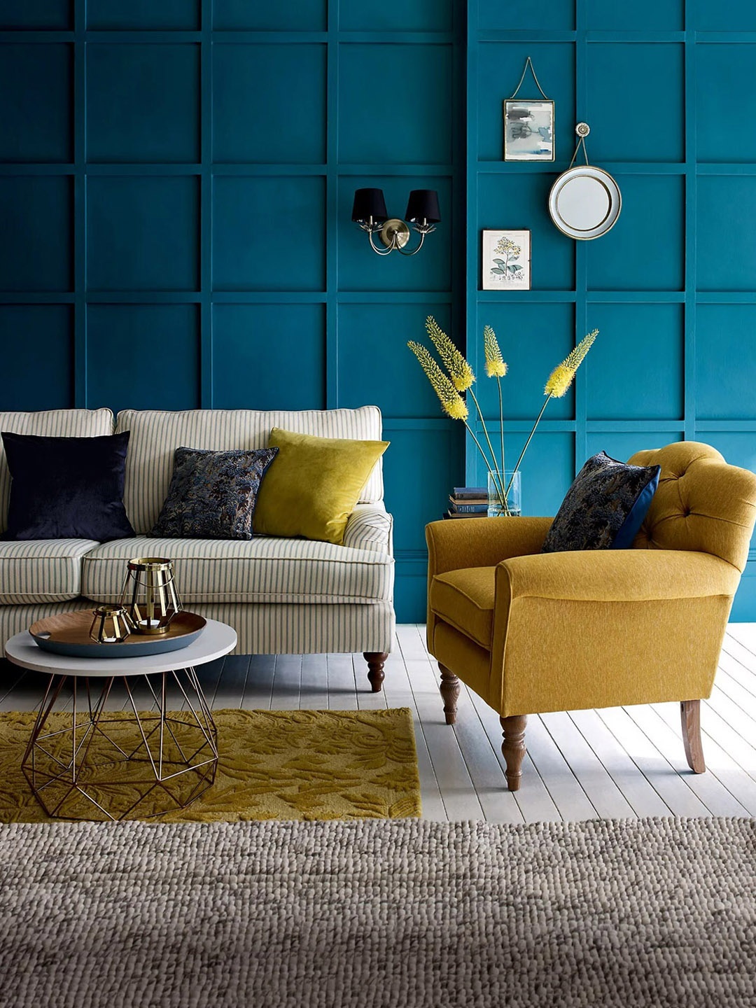 

Marks & Spencer Navy Blue Solid Cushion