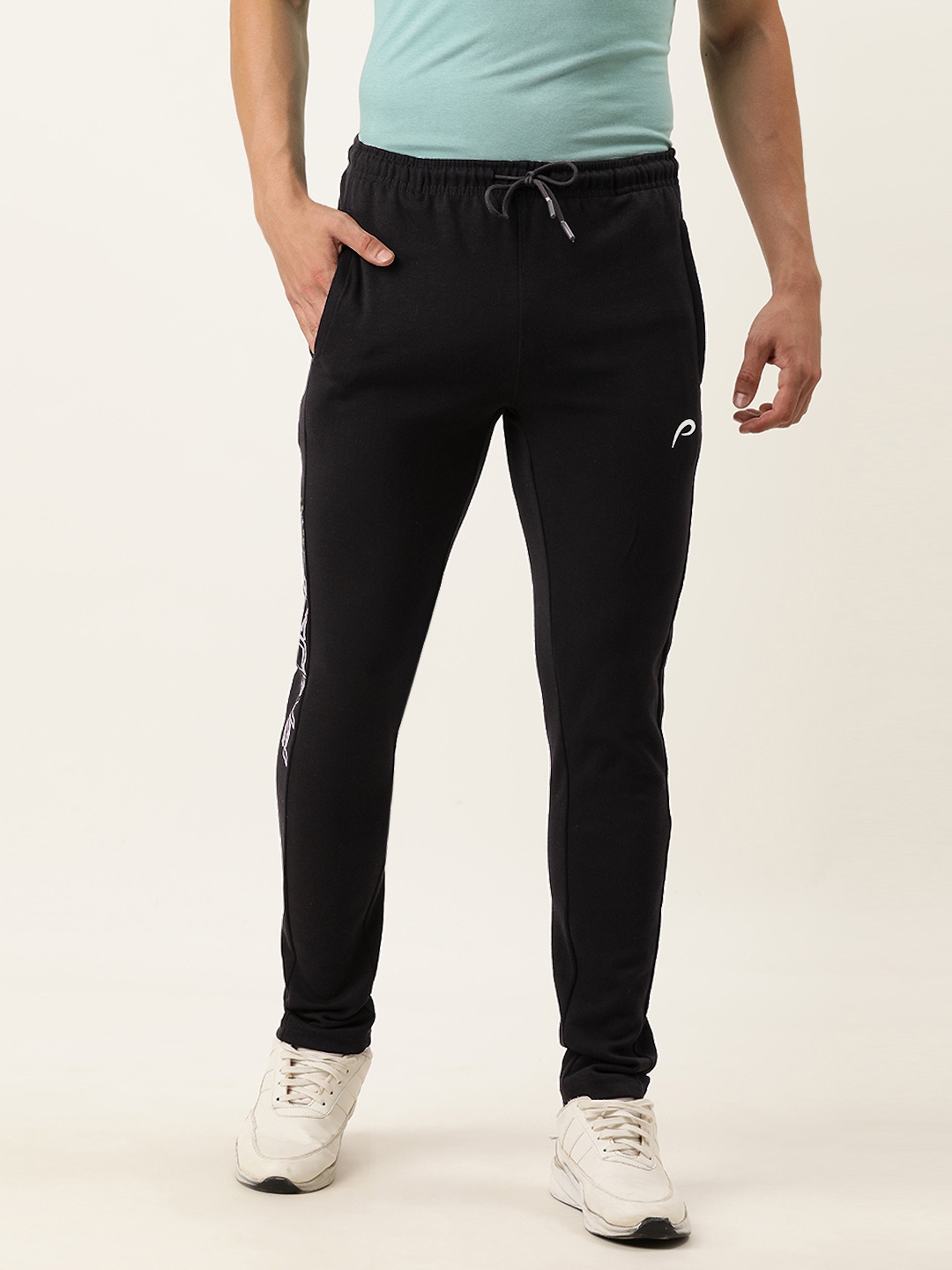 

Proline Active Men Black Solid Mid Rise Elasticated Casual Track Pants