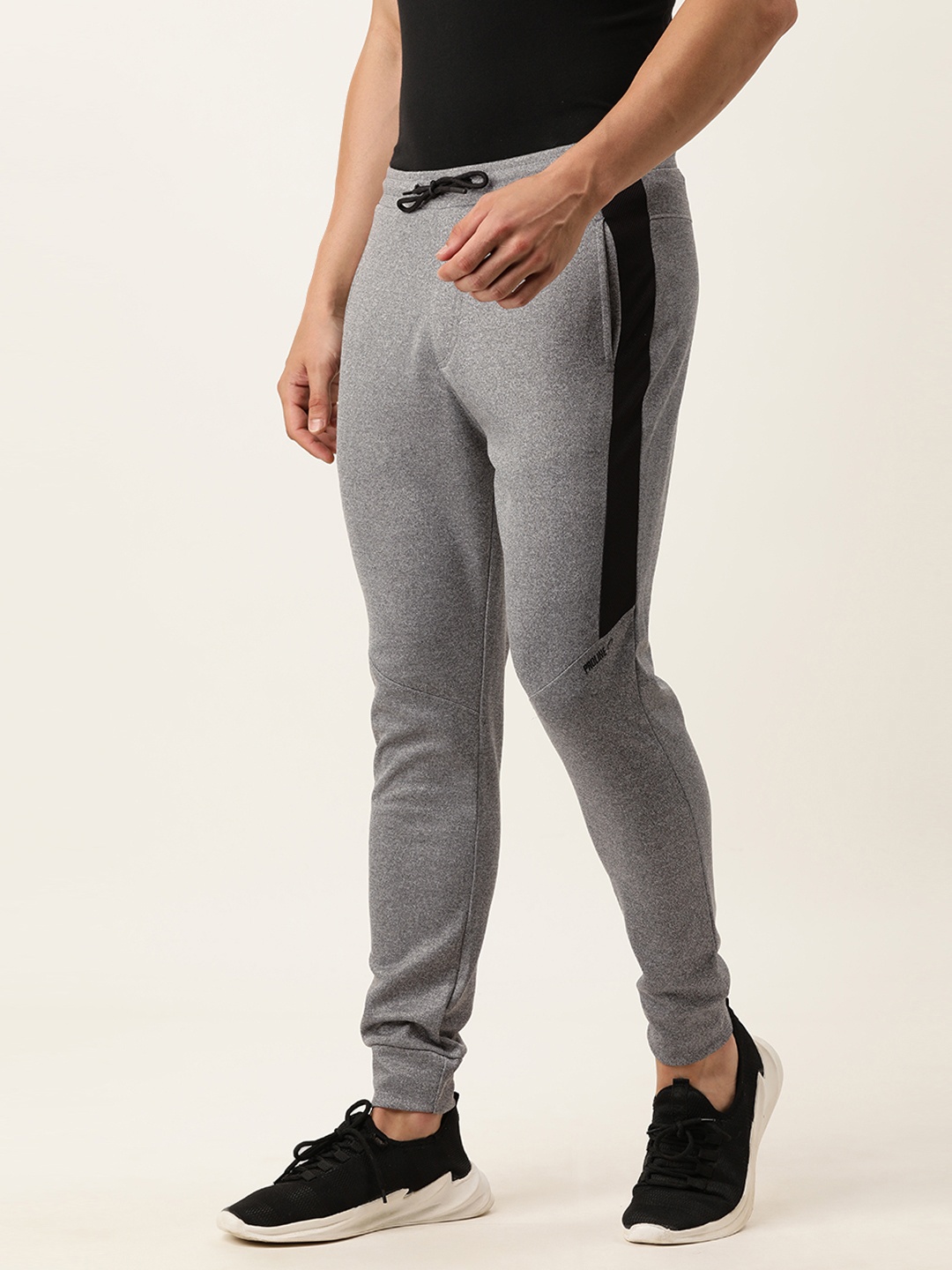 

Proline Active Men Grey Melange Side Striped Joggers