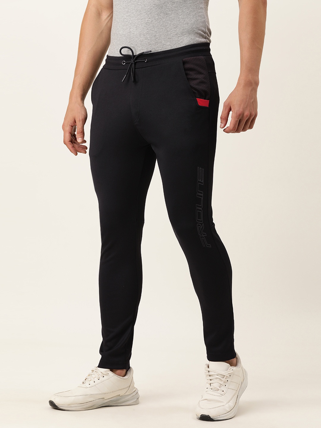

Proline Active Men Black Solid Track Pants