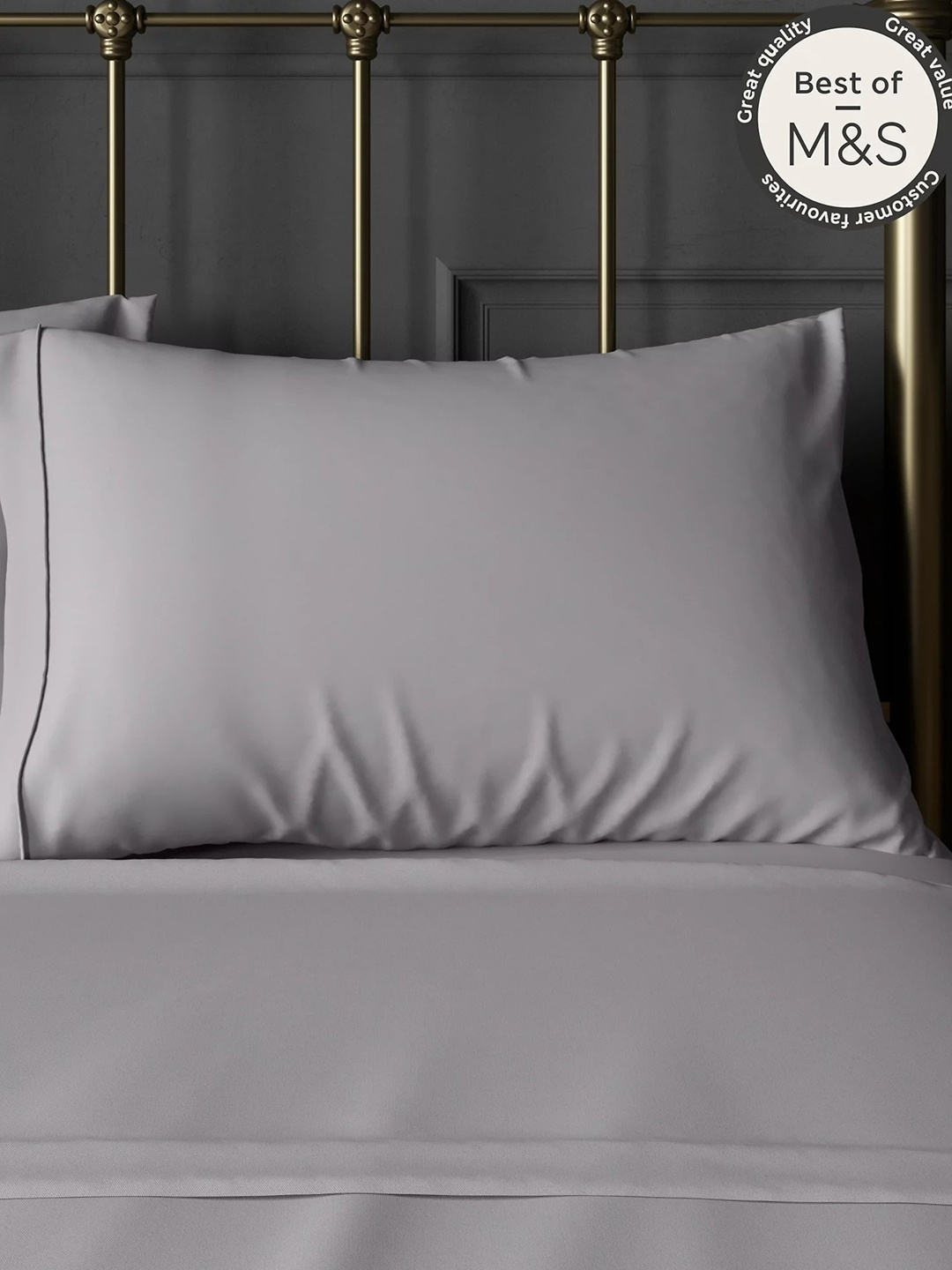 

Marks & Spencer Grey Pack of 2 Egyptian Cotton Pillowcases