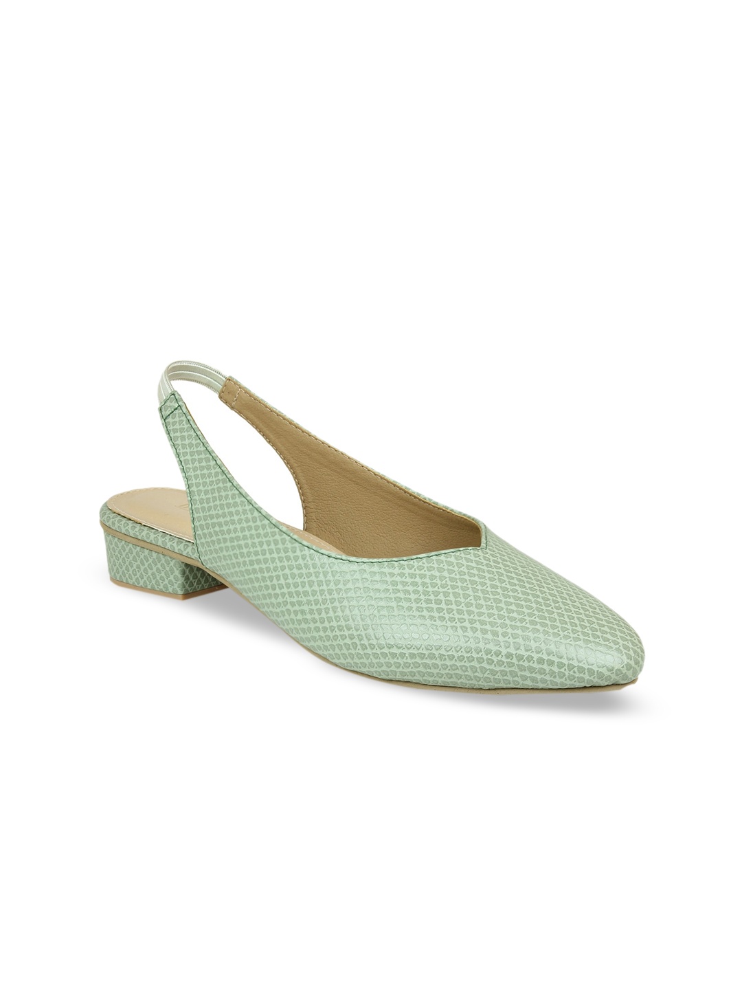 

Inc 5 Women Green Textured Block Heels