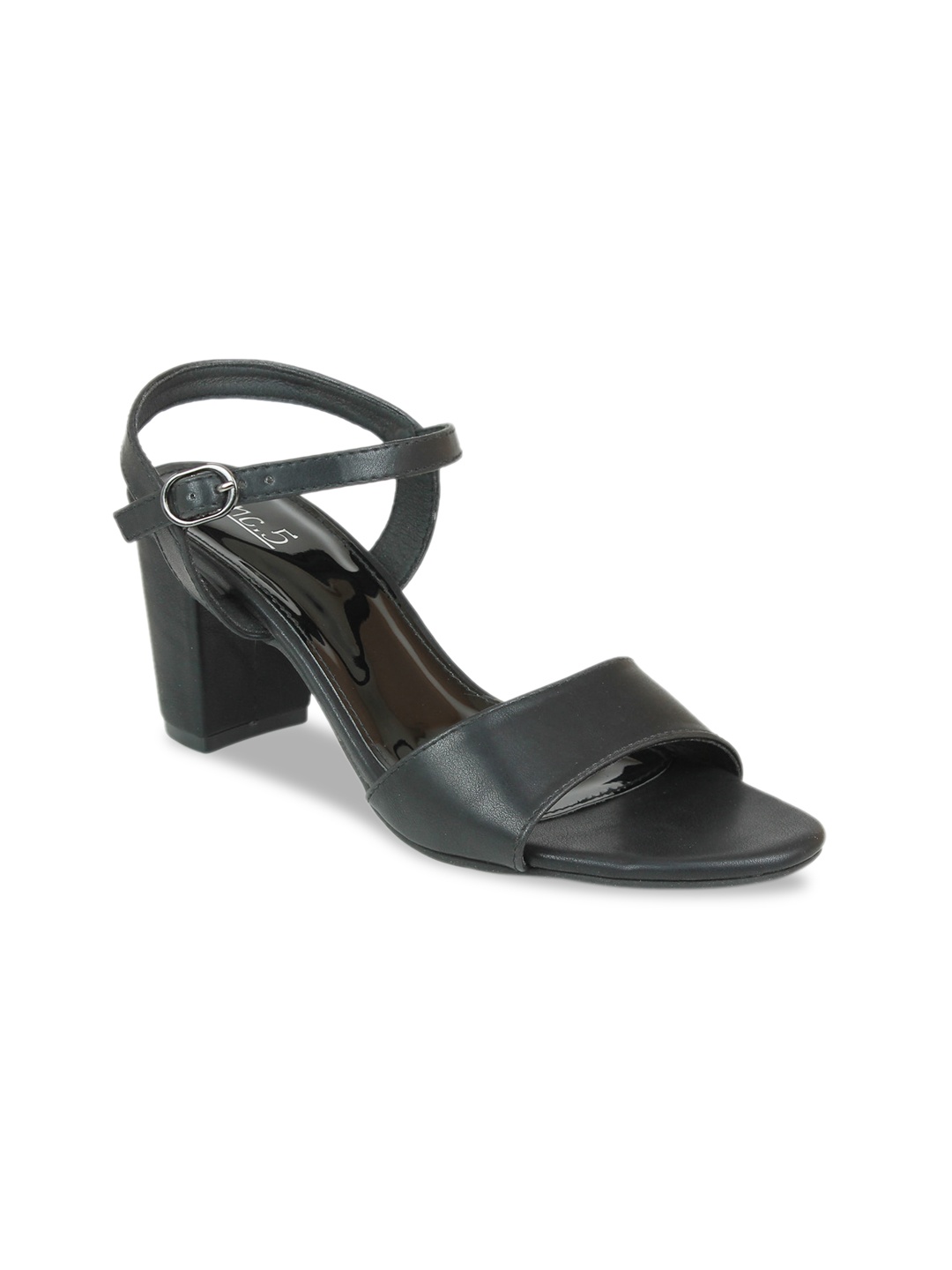 

Inc 5 Black Block Sandals