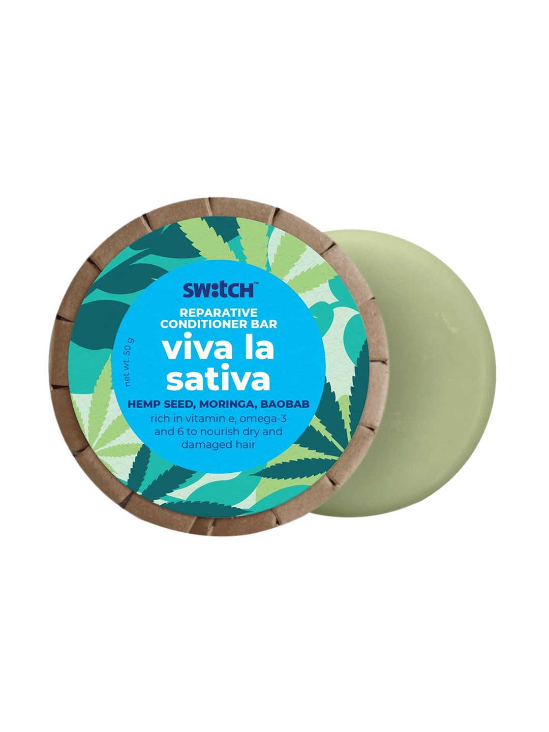 

The Switch Fix Viva La Sativa Conditioner Bar for Dehydrated Hair - 50g, Green