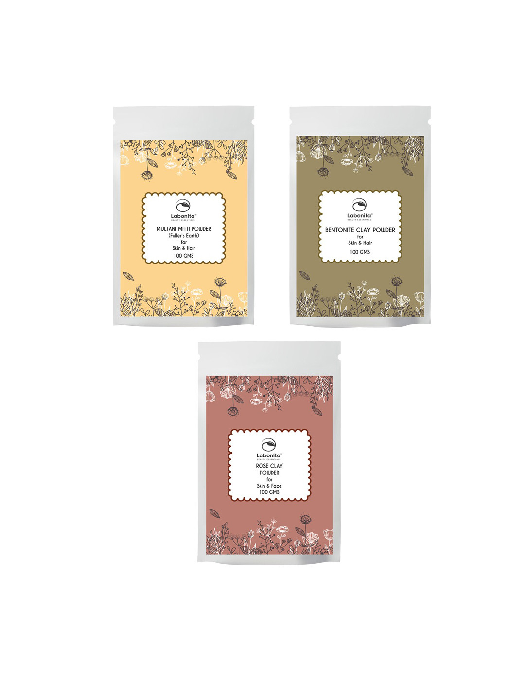 

Labonita Set of 3 Skin Care Powder 100 g each, Yellow