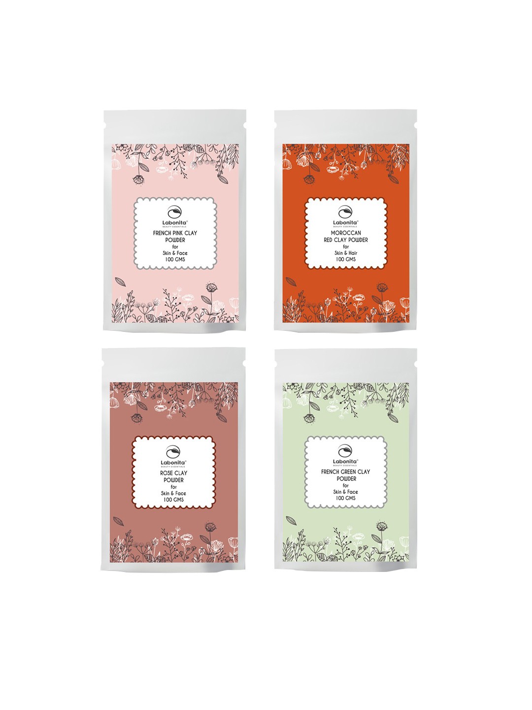 

Labonita Set of 4 Skin Care Powder 100 g each, Multi
