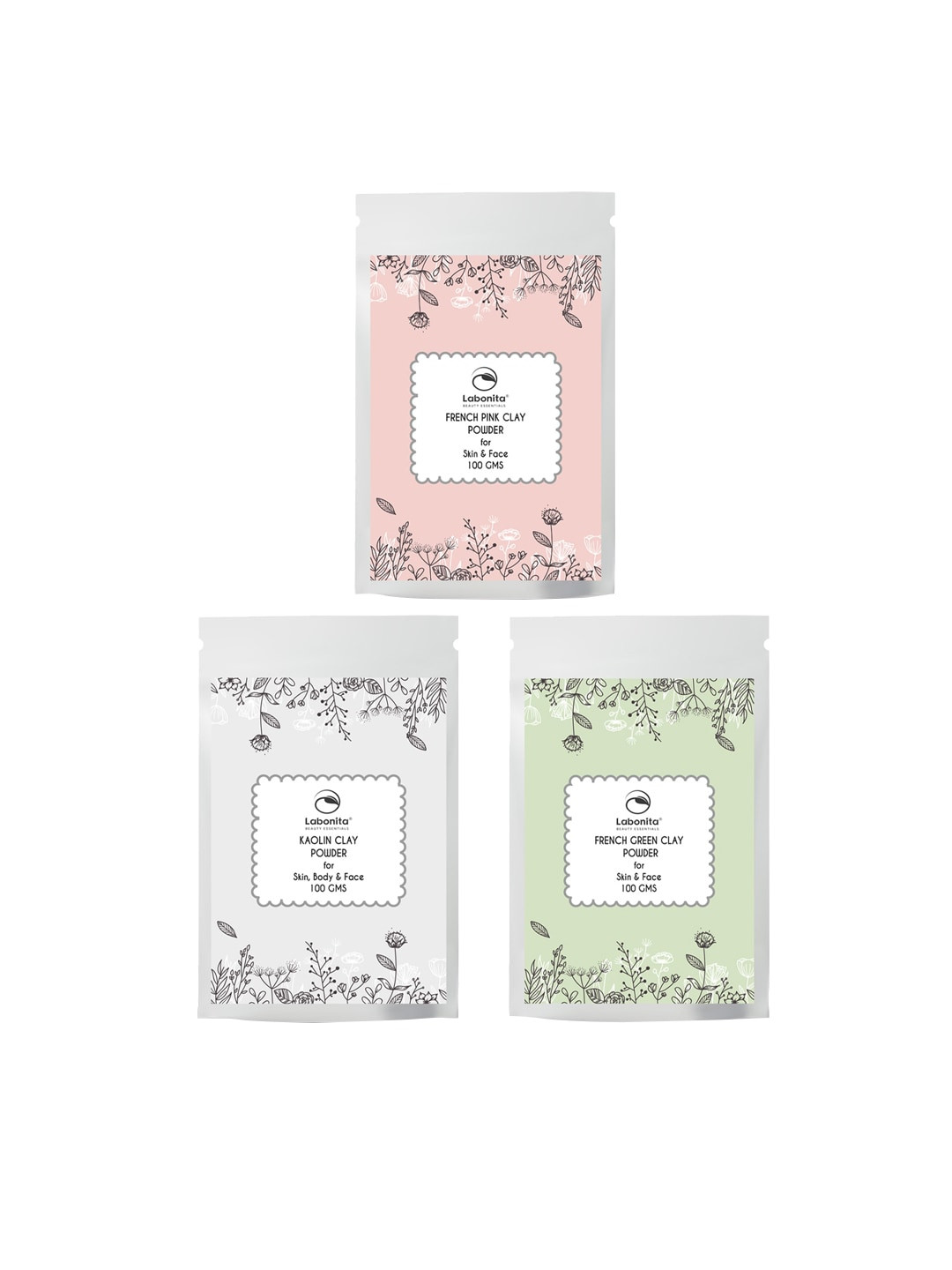 

Labonita Set of 3 Skin Care Powder 100 g each, Pink