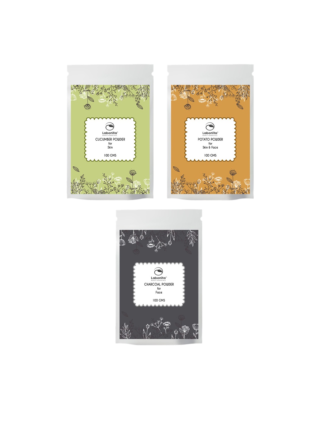 

Labonita Set of 3 Skin Care Powder 100 g each, Orange