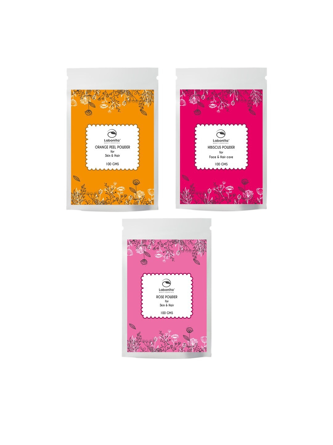 

Labonita Set of 3 Skin Care Powder 100 g each, Orange