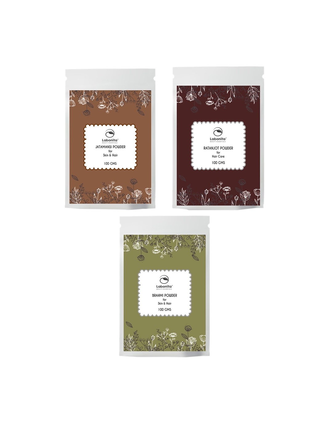 

Labonita Set of 3 Skin Care Powder 100 g each, Olive