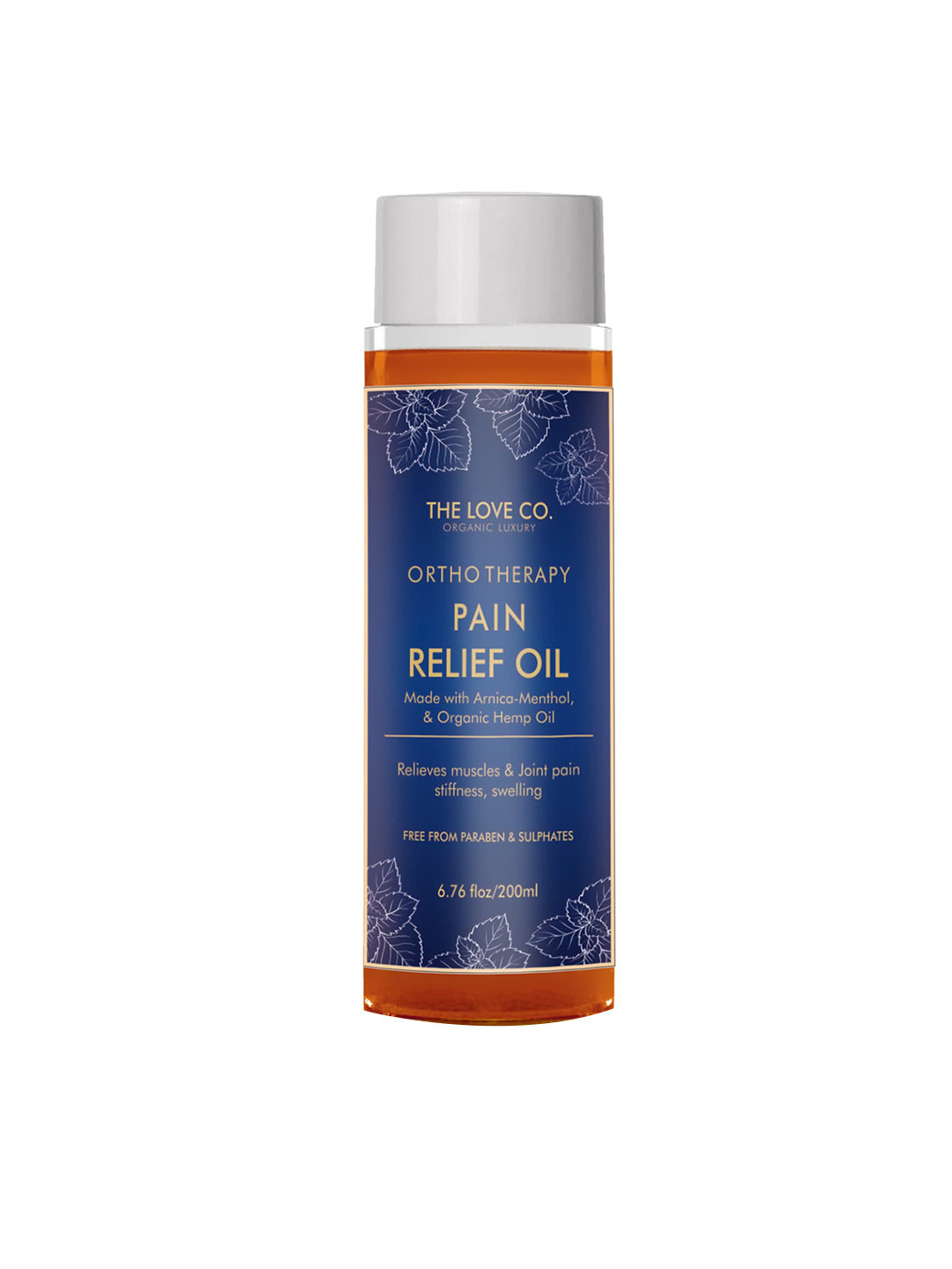 

THE LOVE CO. Organic Luxury Orthotherapy Pain Relief Oil with Arnica-Menthol & Hemp 200 ml, Blue