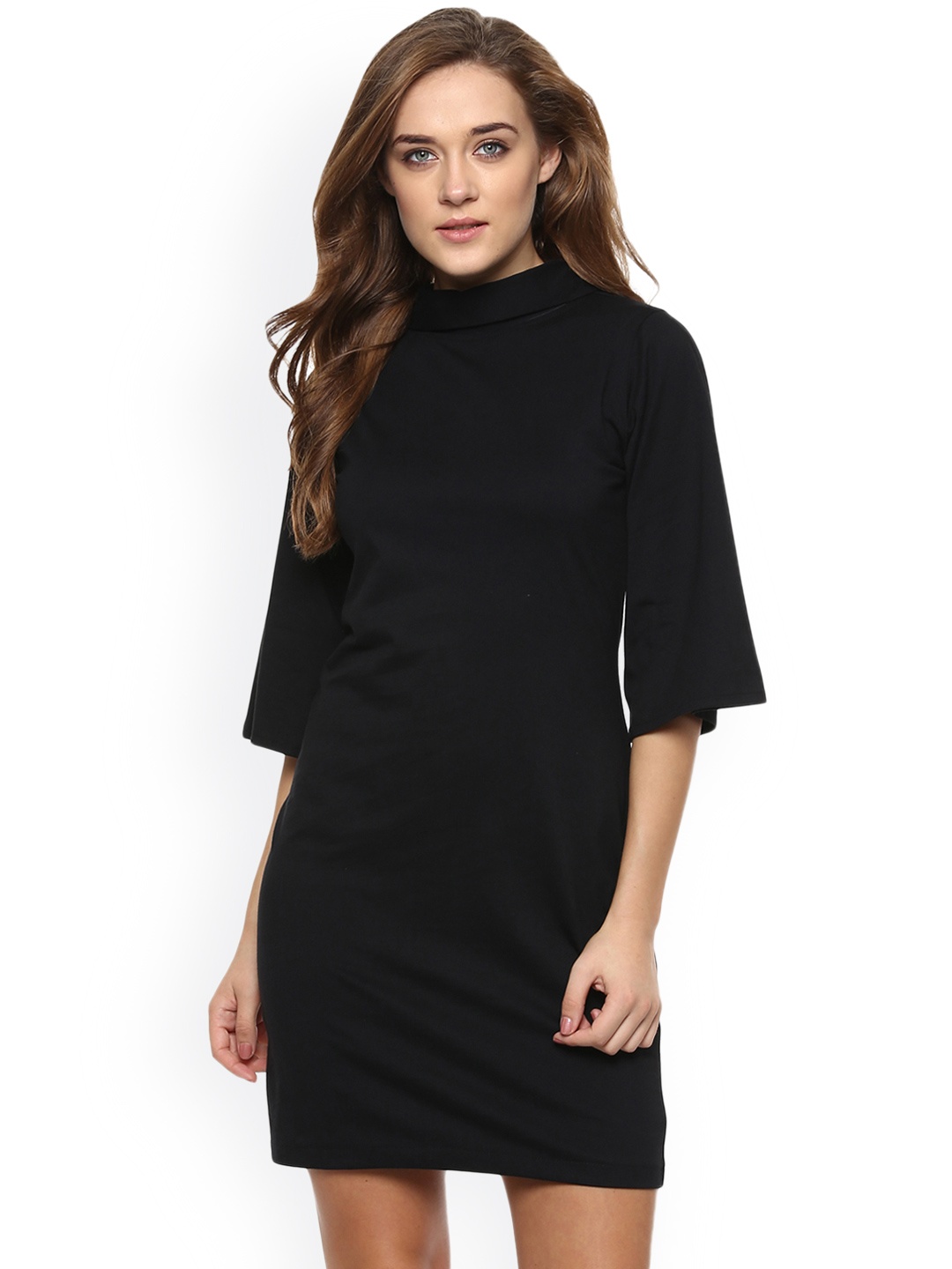 

Miss Chase Women Black Solid Sheath Dress