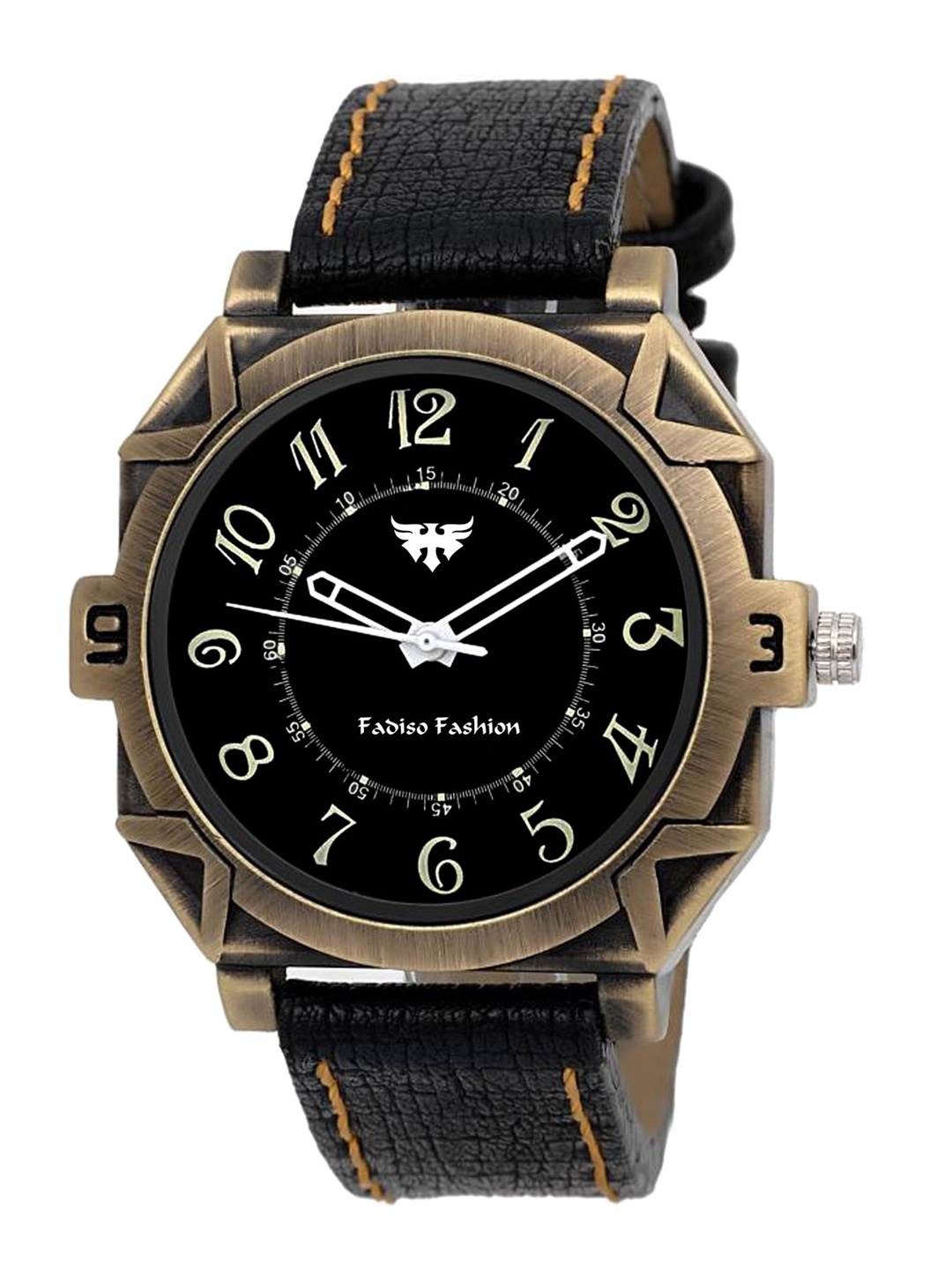 

Fadiso Fashion Men Dial & Textured Straps Analogue Watch FF-30980 Black