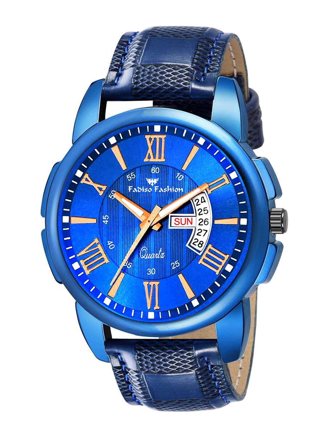 

Fadiso Fashion Men Blue Dial & Blue Textured Strap Analogue WatchFF-3031