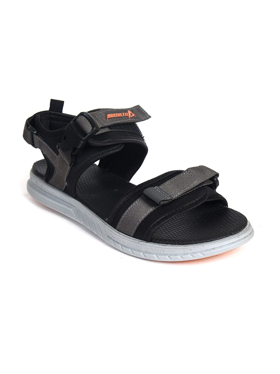 

IMPAKTO Men Black & Grey Sports Sandals