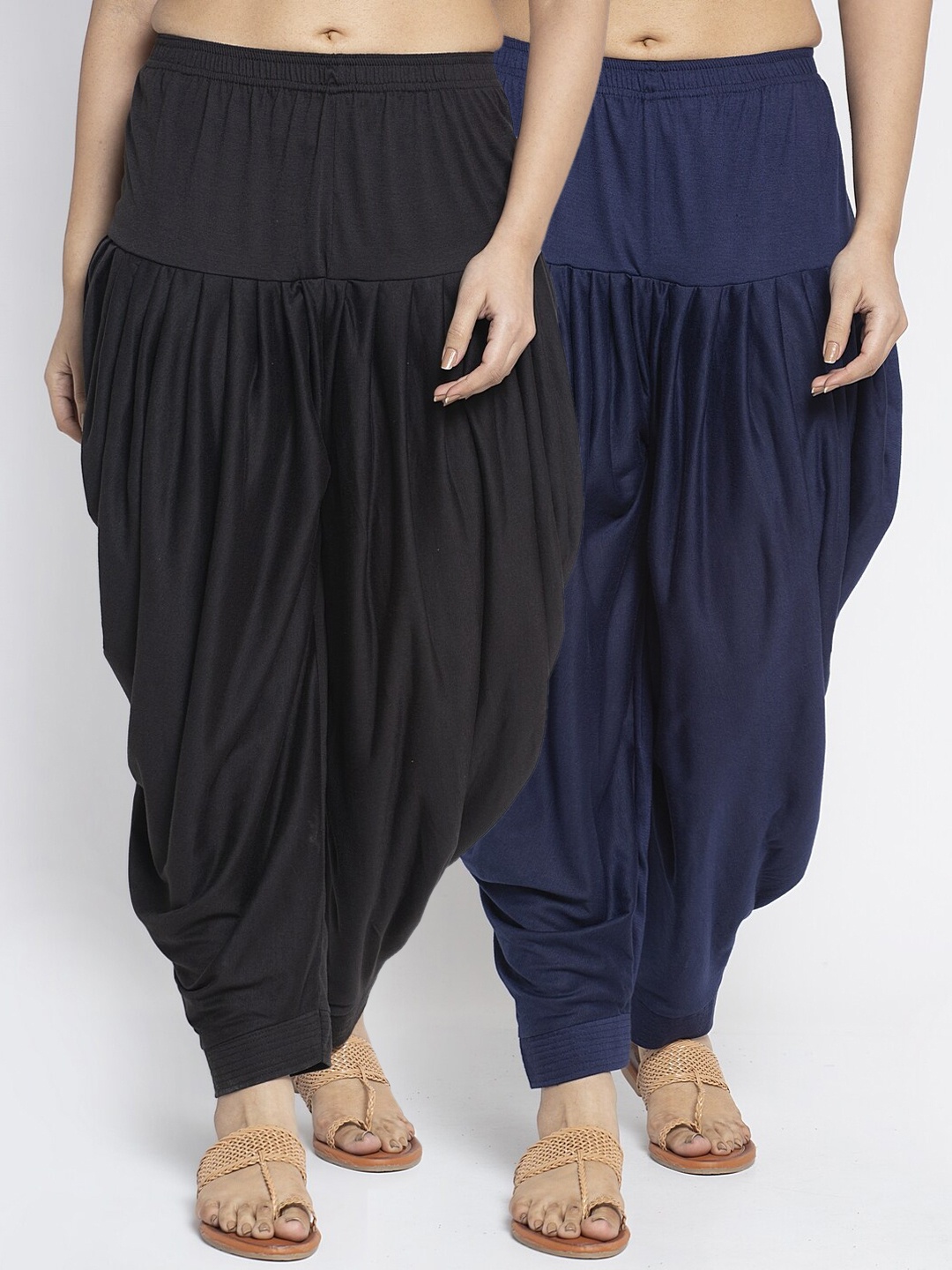 

GRACIT Women Pack Of 2 Solid Salwar, Black