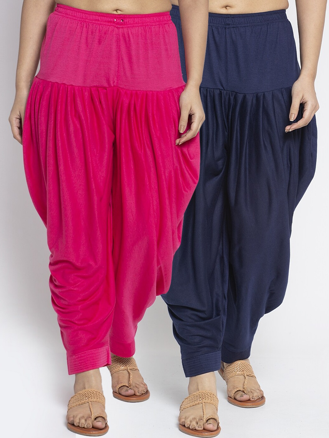 

GRACIT Women Pack Of 2 Modern Lycra Patiala Salwar, Fuchsia