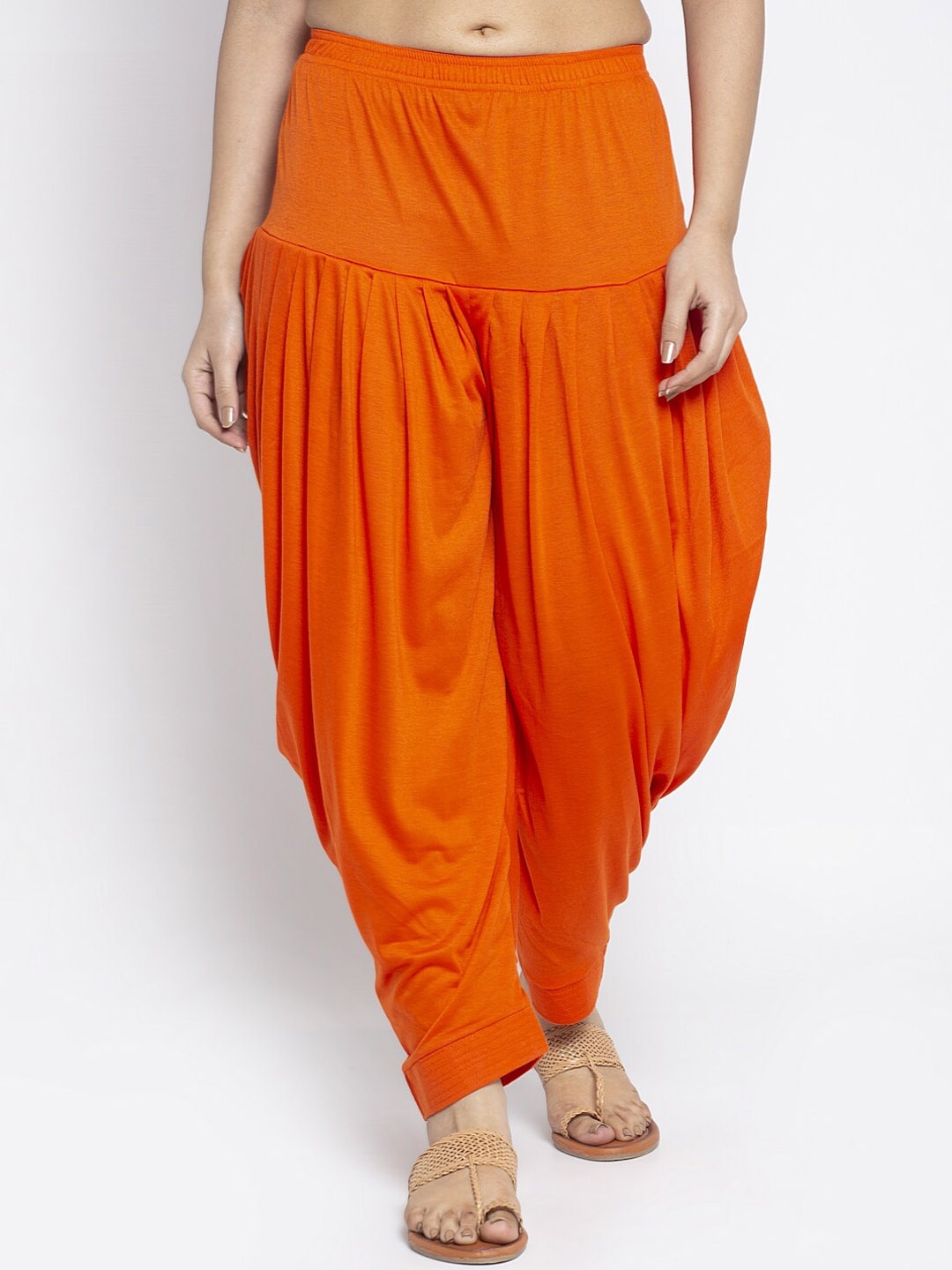 

GRACIT Women Orange Solid Patiala Salwar