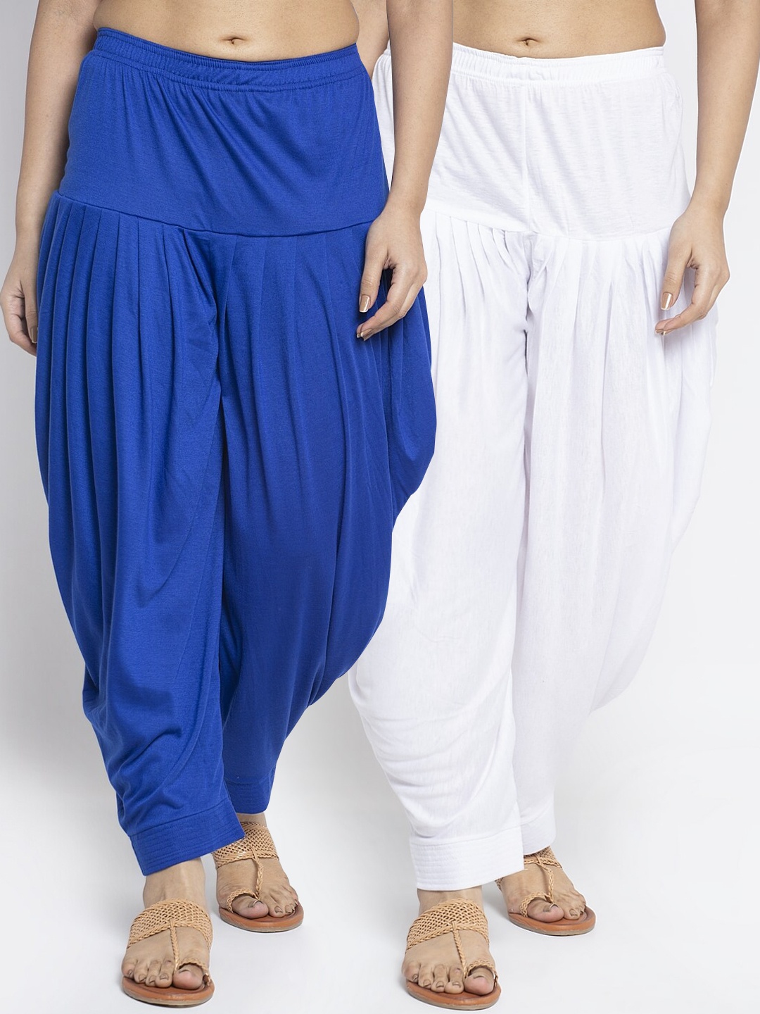 

GRACIT Women Pack Of 2 Solid Salwar, White