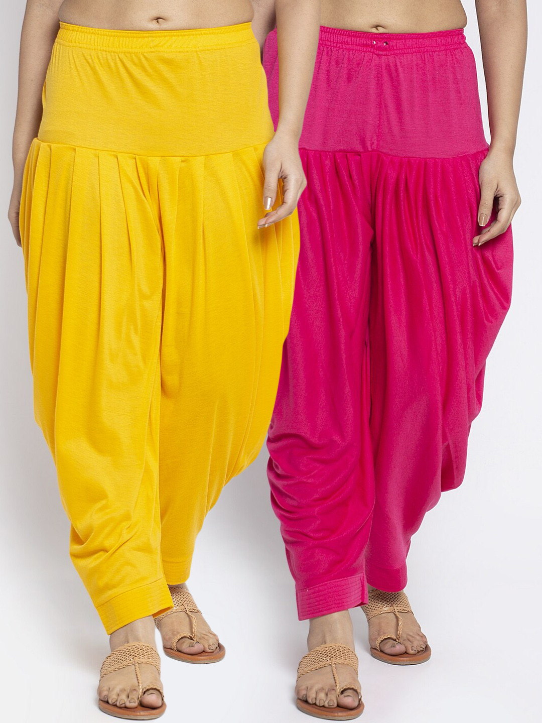 

GRACIT Women Pack Of 2 Solid Salwar, Yellow