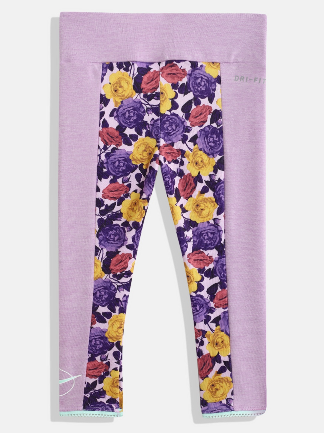 

Nike Girls Lavender & Yellow Floral Printed NKG AOP Icon Clash Dri-FIT Tights