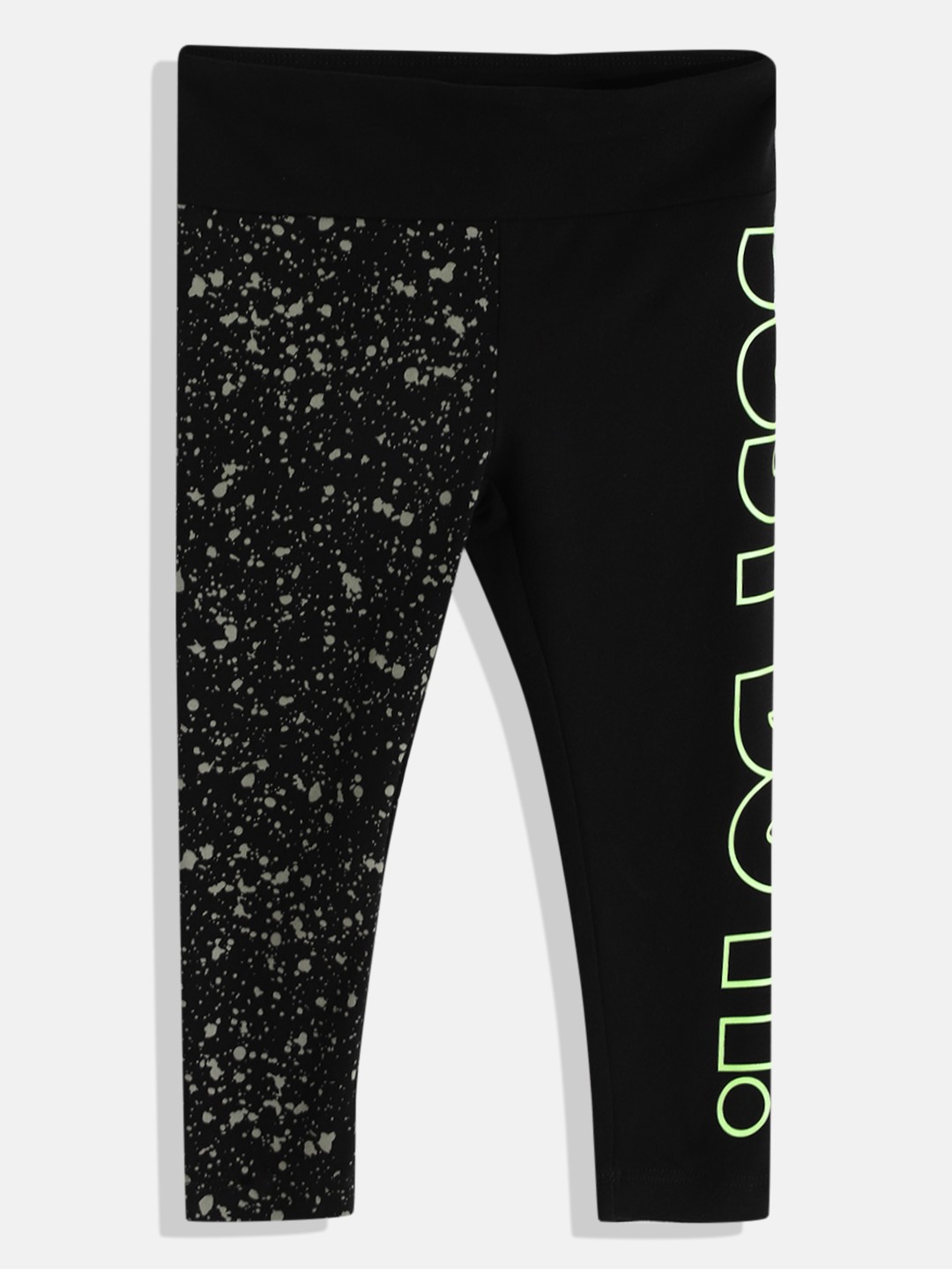 

Nike Girls Black Geometric Printed NKG Splatter Graphic Tights
