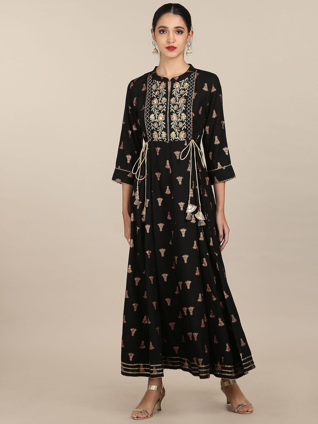 

Anahi Women Black Printed Anarkali Kurta