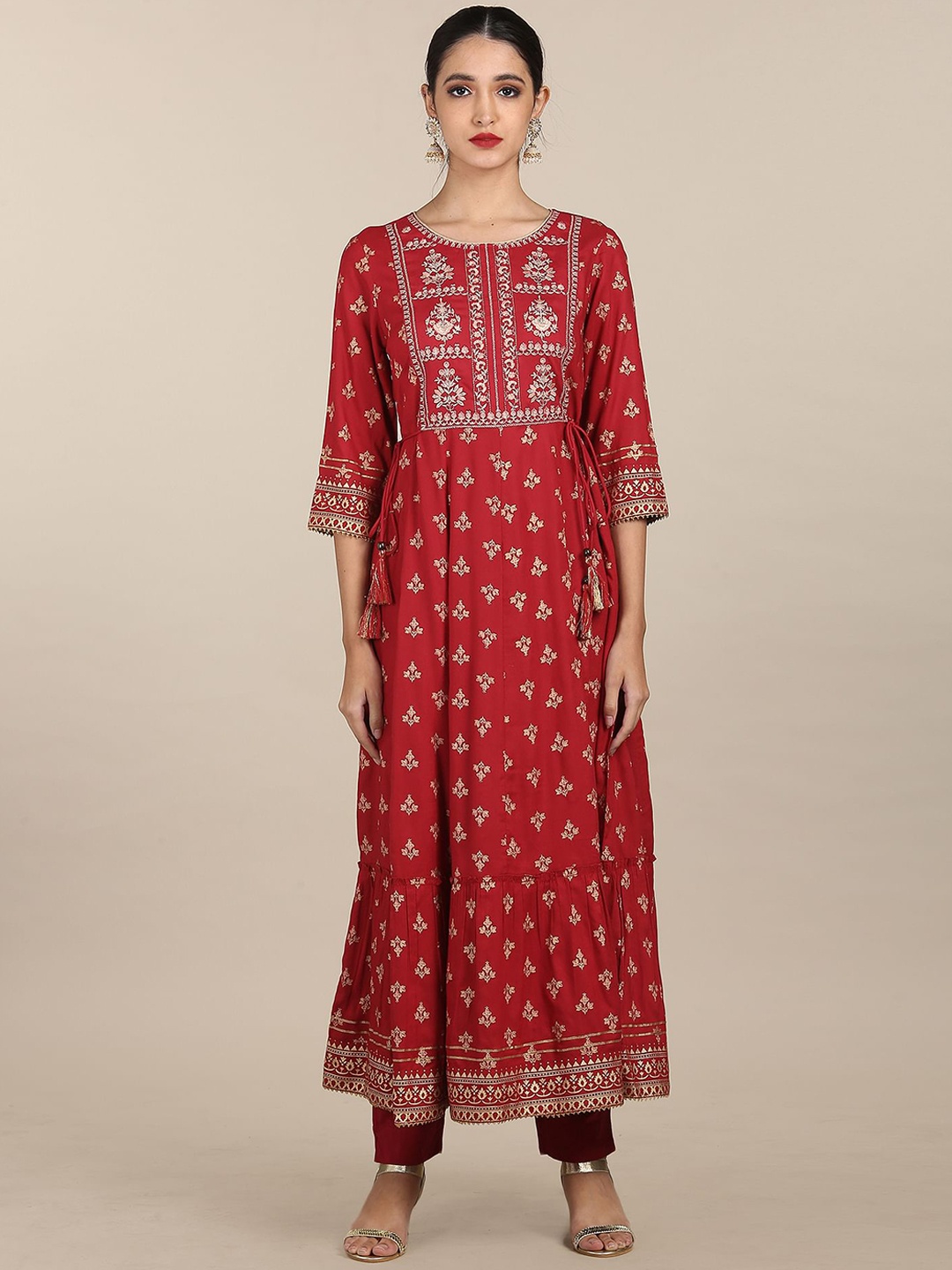 

Anahi Women Red Ethnic Motifs Printed Kurta