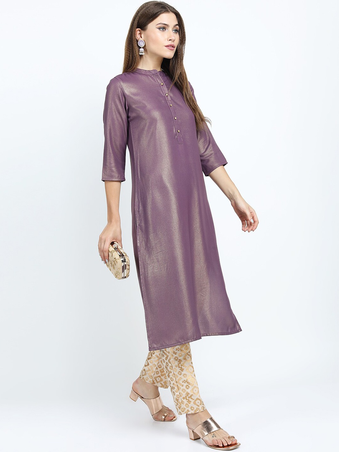 

Vishudh Women Purple Solid Kurta