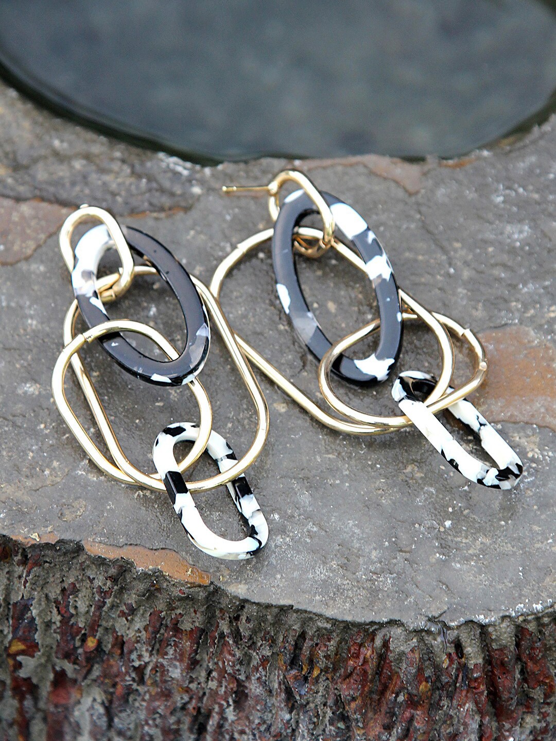 

Kazo Gold-Plated Contemporary Drop Earrings