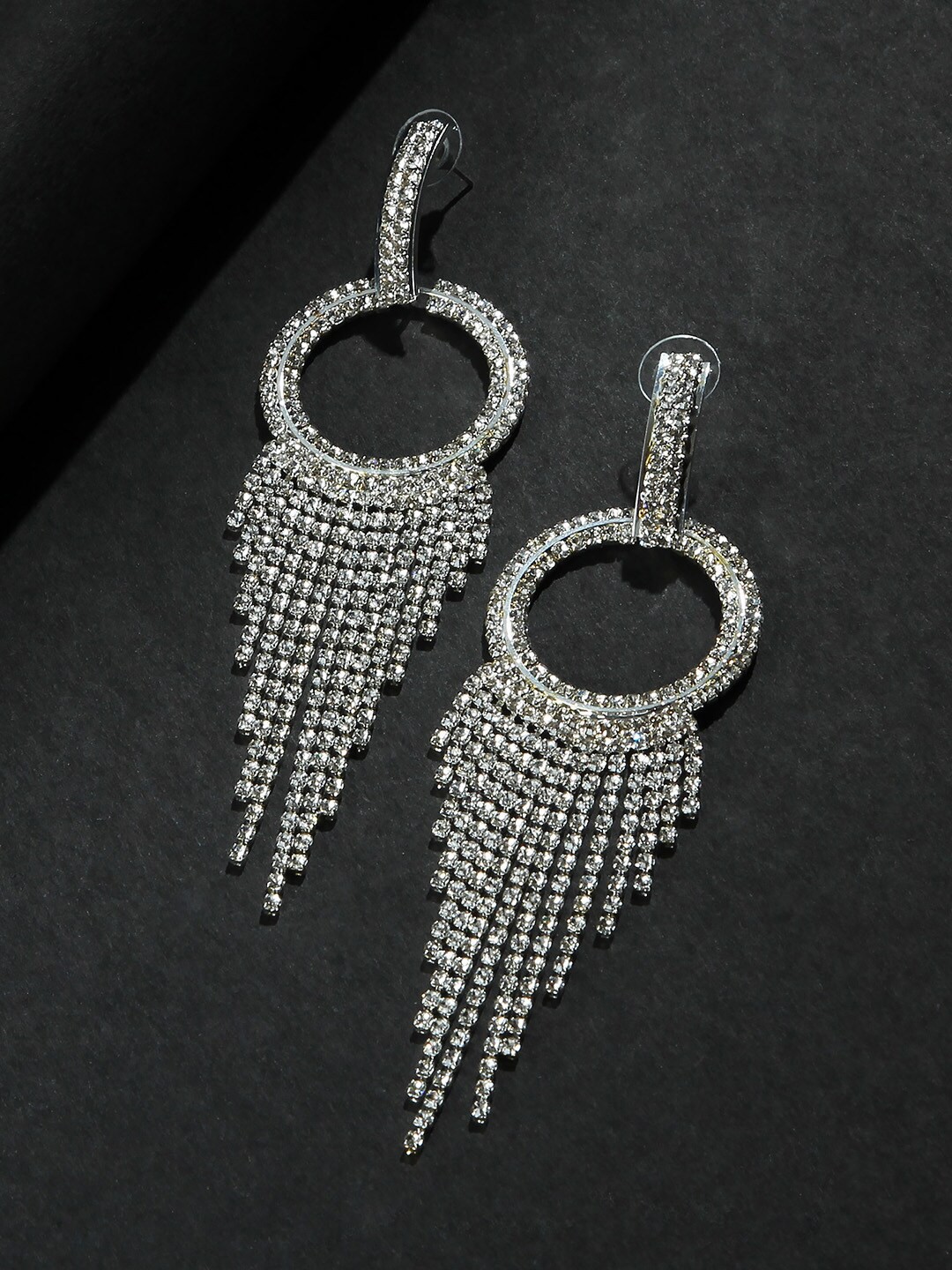 

Kazo Silver-Plated Contemporary Drop Earrings