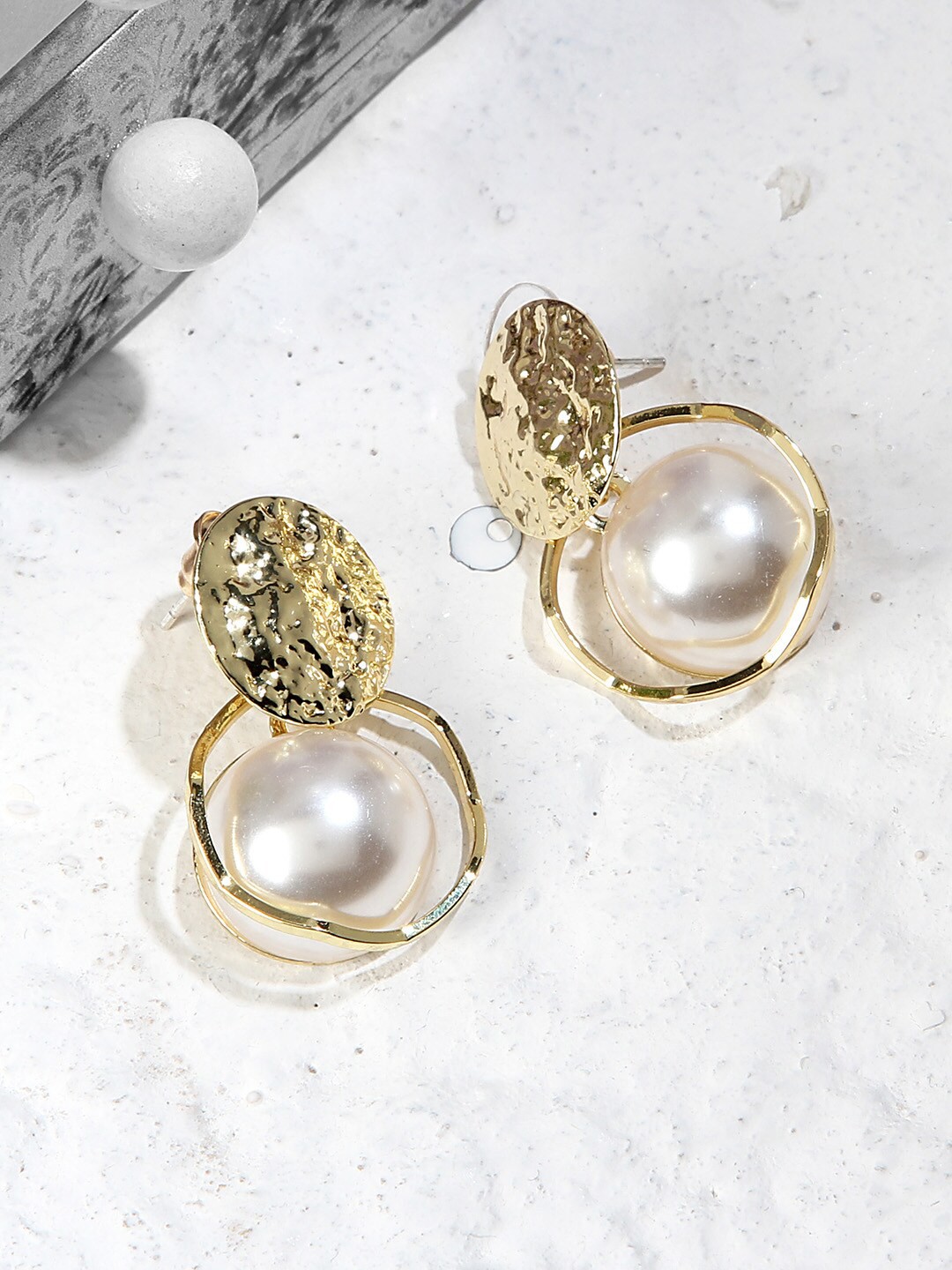 

Kazo Gold-Plated Contemporary Drop Earrings