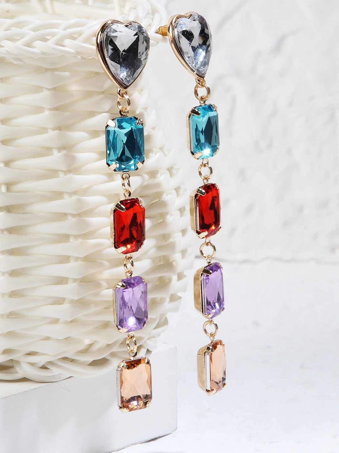 

Kazo Gold-Plated Contemporary Drop Earrings