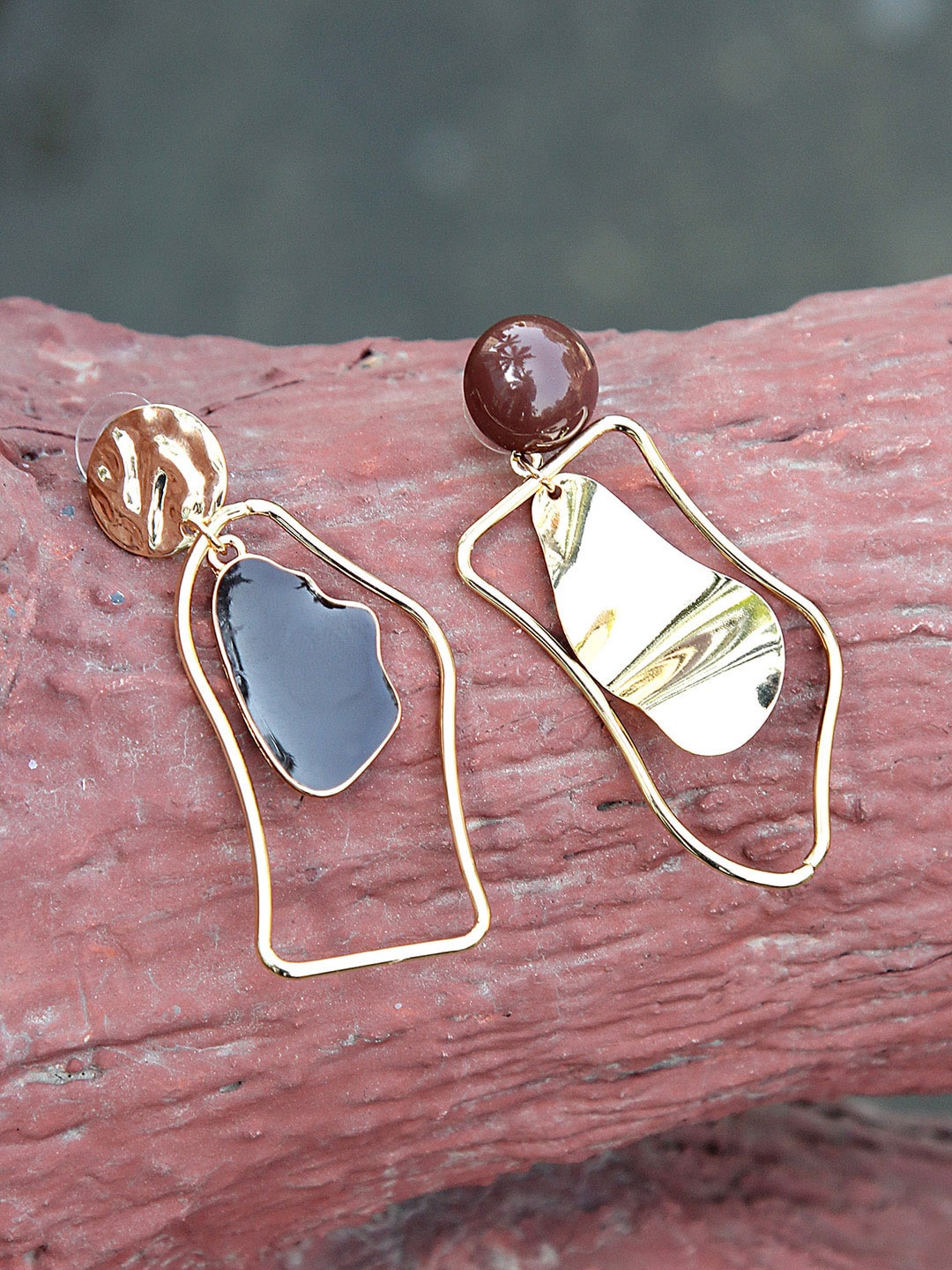 

Kazo Gold-Toned Contemporary Drop Earrings