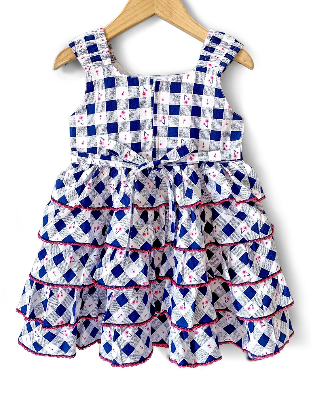 

Enfance Navy Blue Checked Dress
