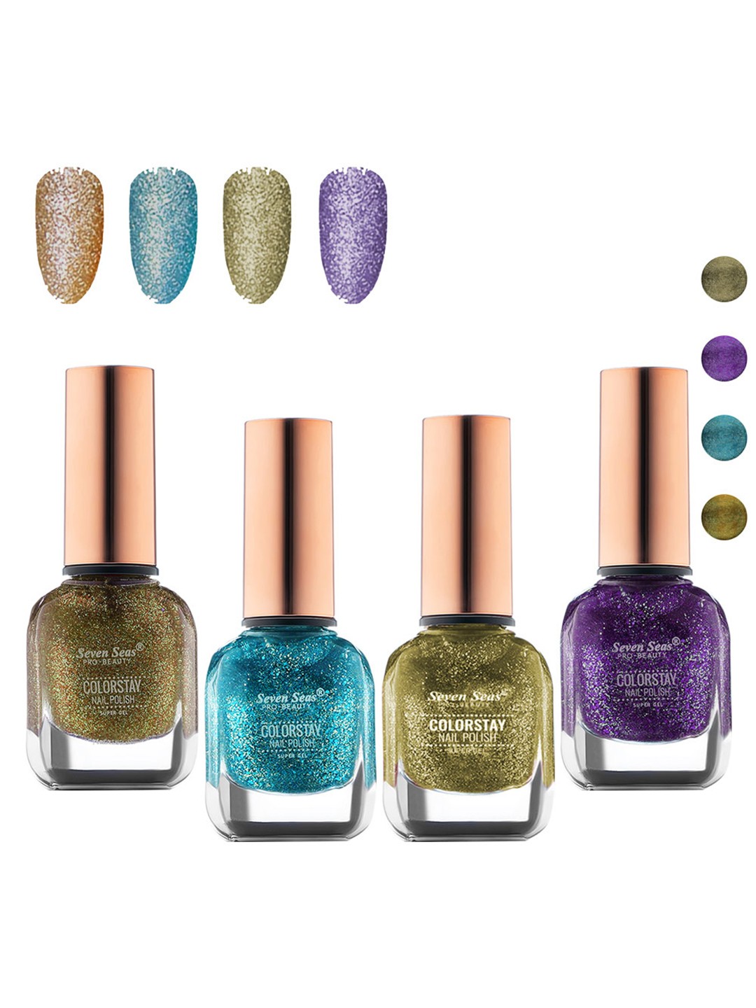 

Seven Seas Set of 4 Color Stay Nail Polish, Multi