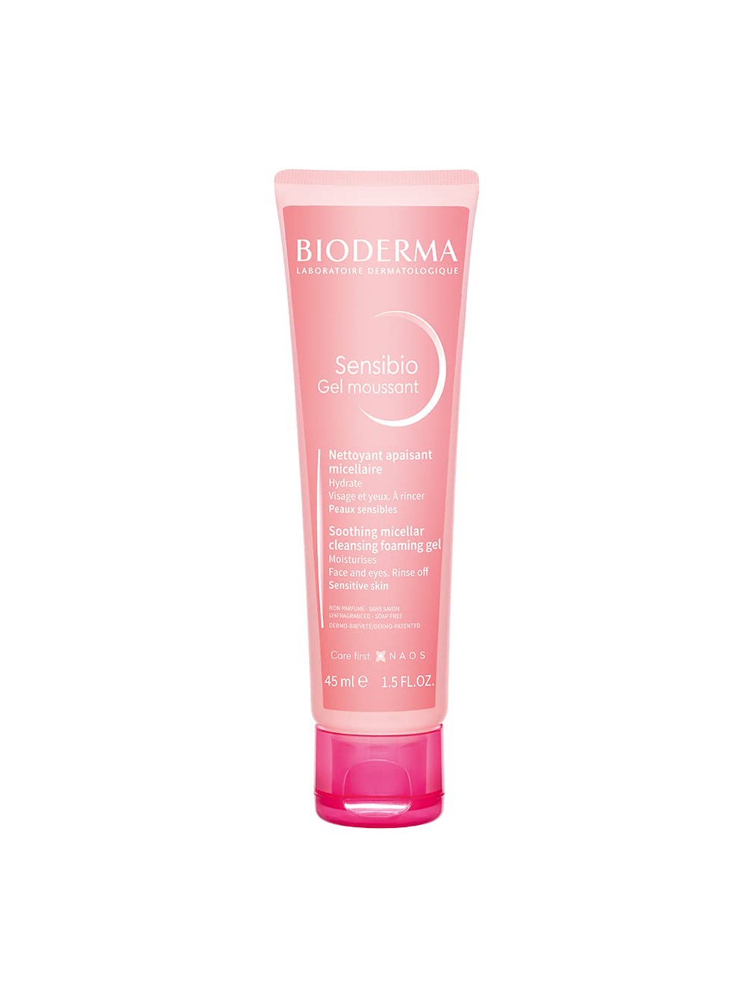 

BIODERMA Sensibio Gel Moussant Soothing Micellar Cleansing Foaming Gel - 45 ml, Pink