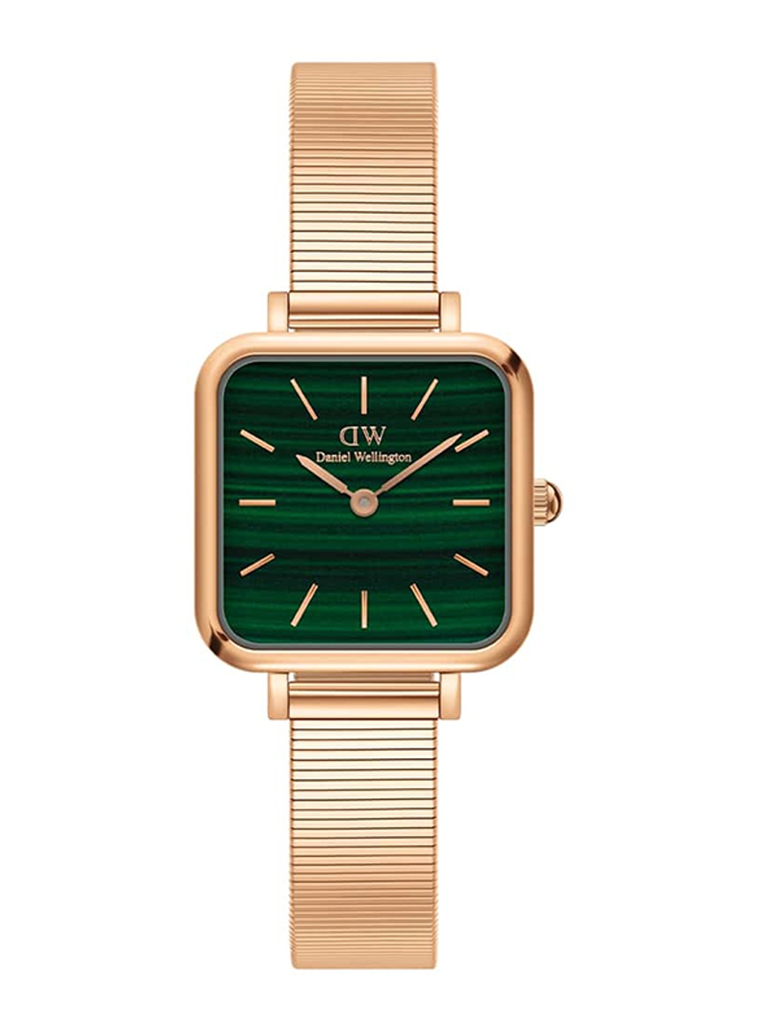 

Daniel Wellington Women Quadro Studio 22mm Green Dial Square Analogue Watch- DW00100520