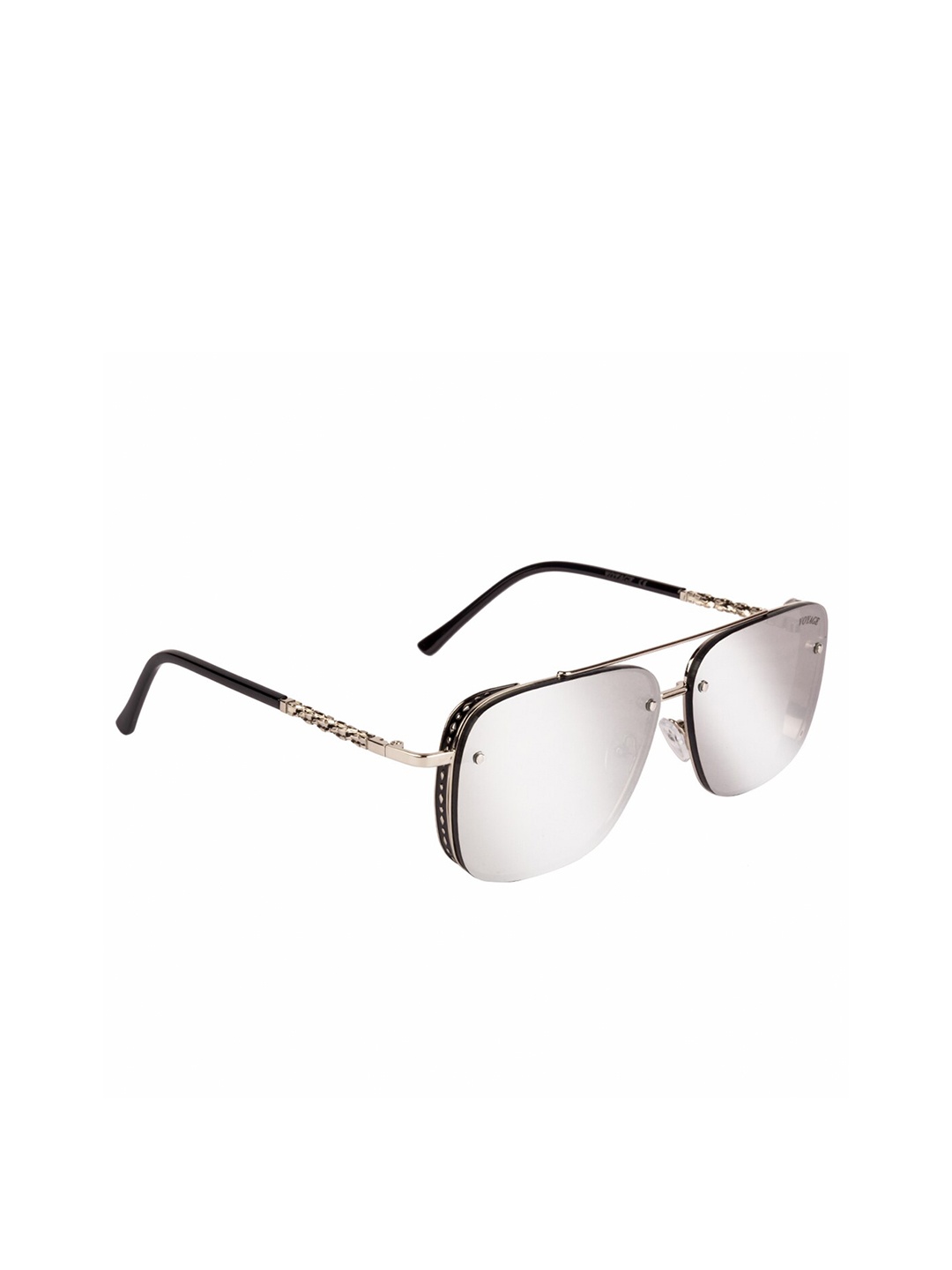 

Voyage Women Mirrored Lens & Silver-Toned Square Sunglasses With UV Protected Lens