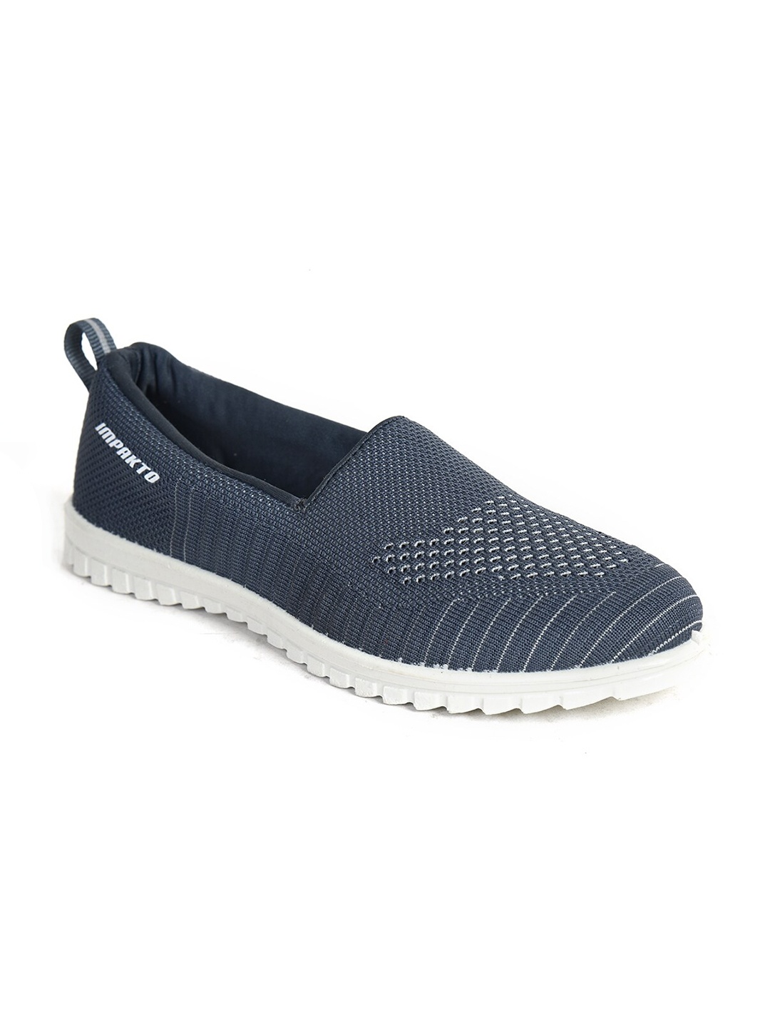 

IMPAKTO Women Grey Mesh Running Non-Marking Shoes