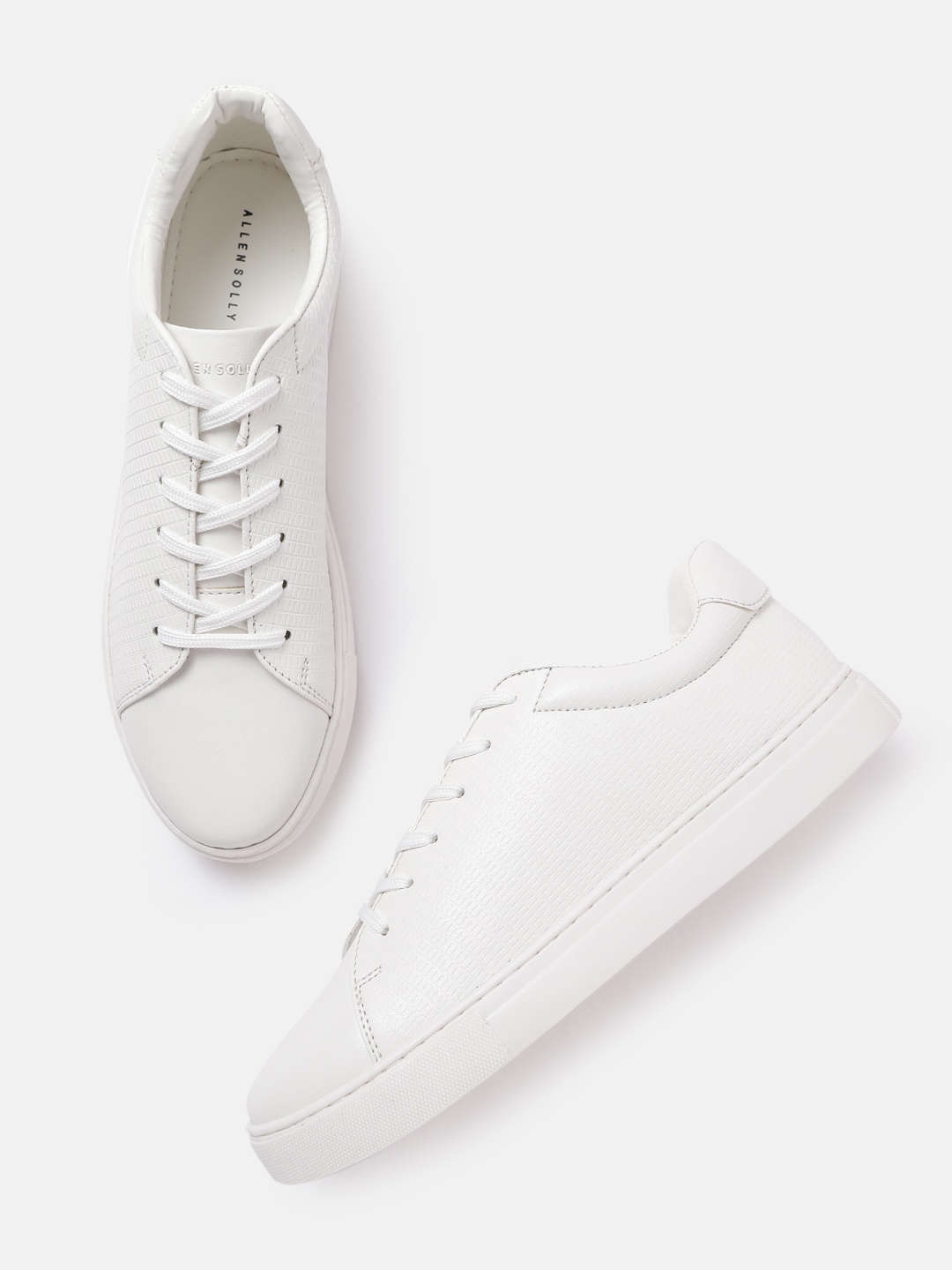 

Allen Solly Women White Textured Sneakers